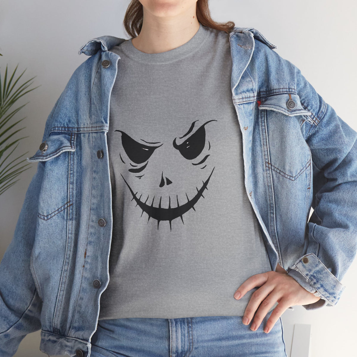 Spooky Grin T-Shirt — Jack Skellington-Inspired Halloween Tee