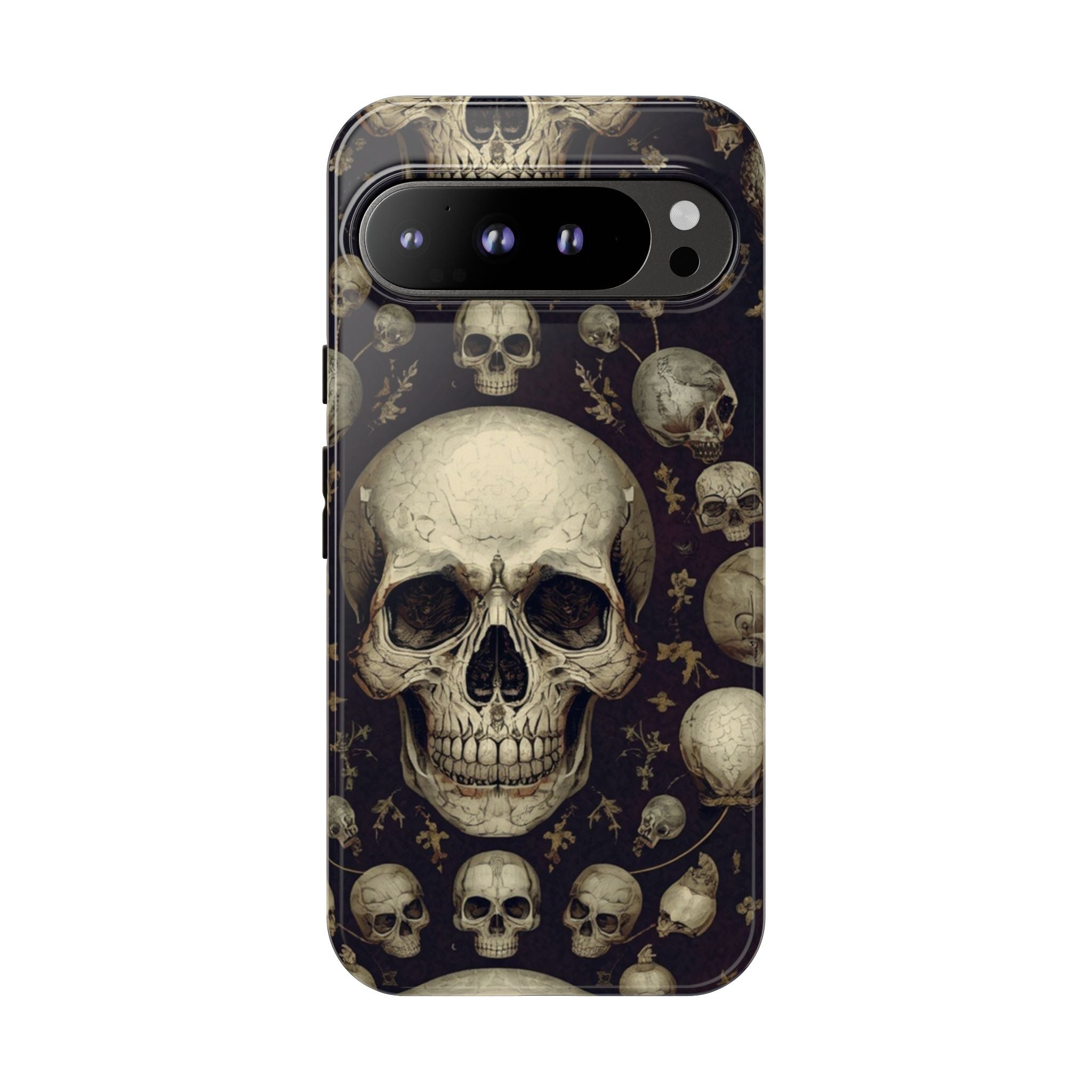 Skull Pattern Phone Case — Gothic Vintage Skull Design for iPhone