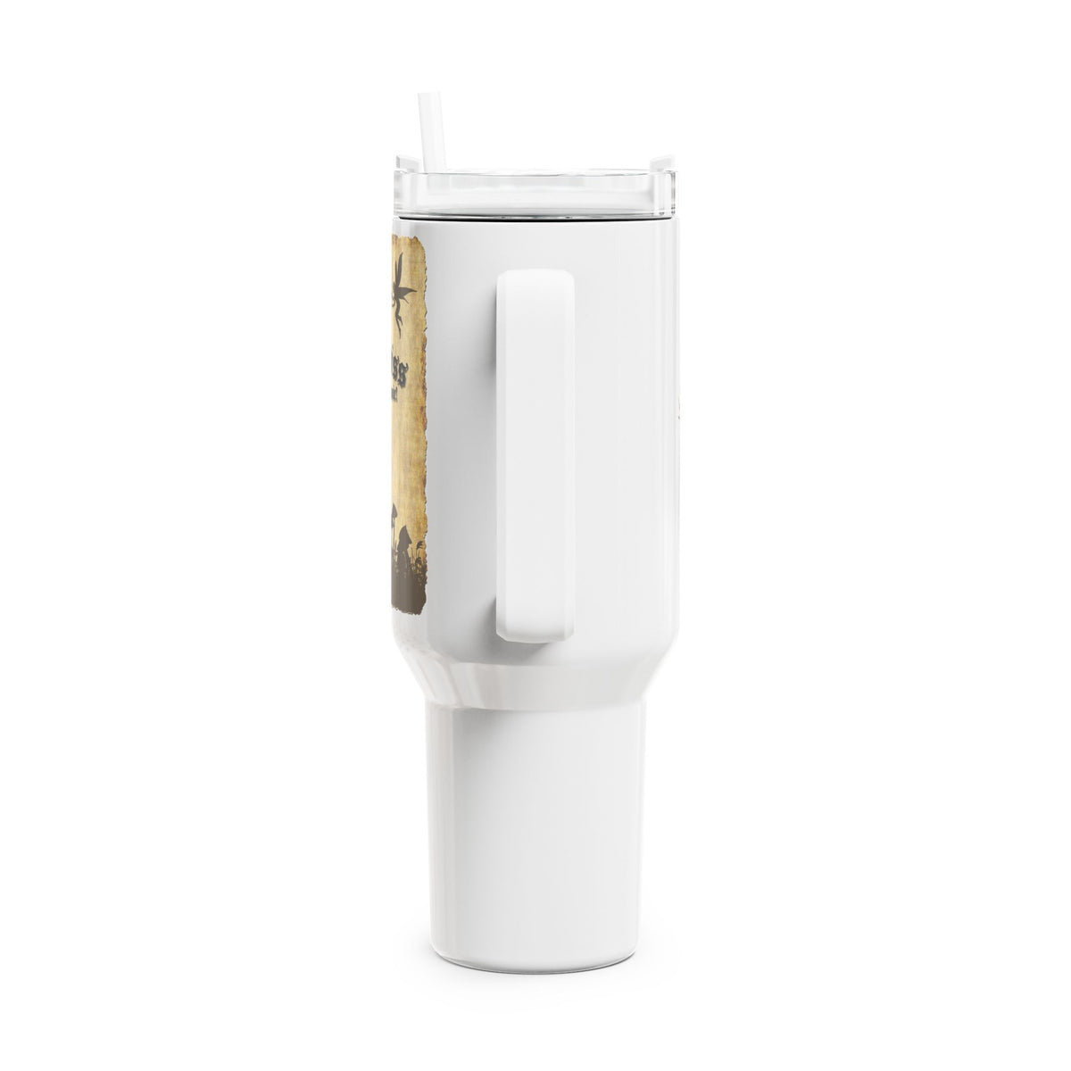 Pixie Piss Tumbler with Handle — Fantasy Potion Label  — Insulated Travel Cup