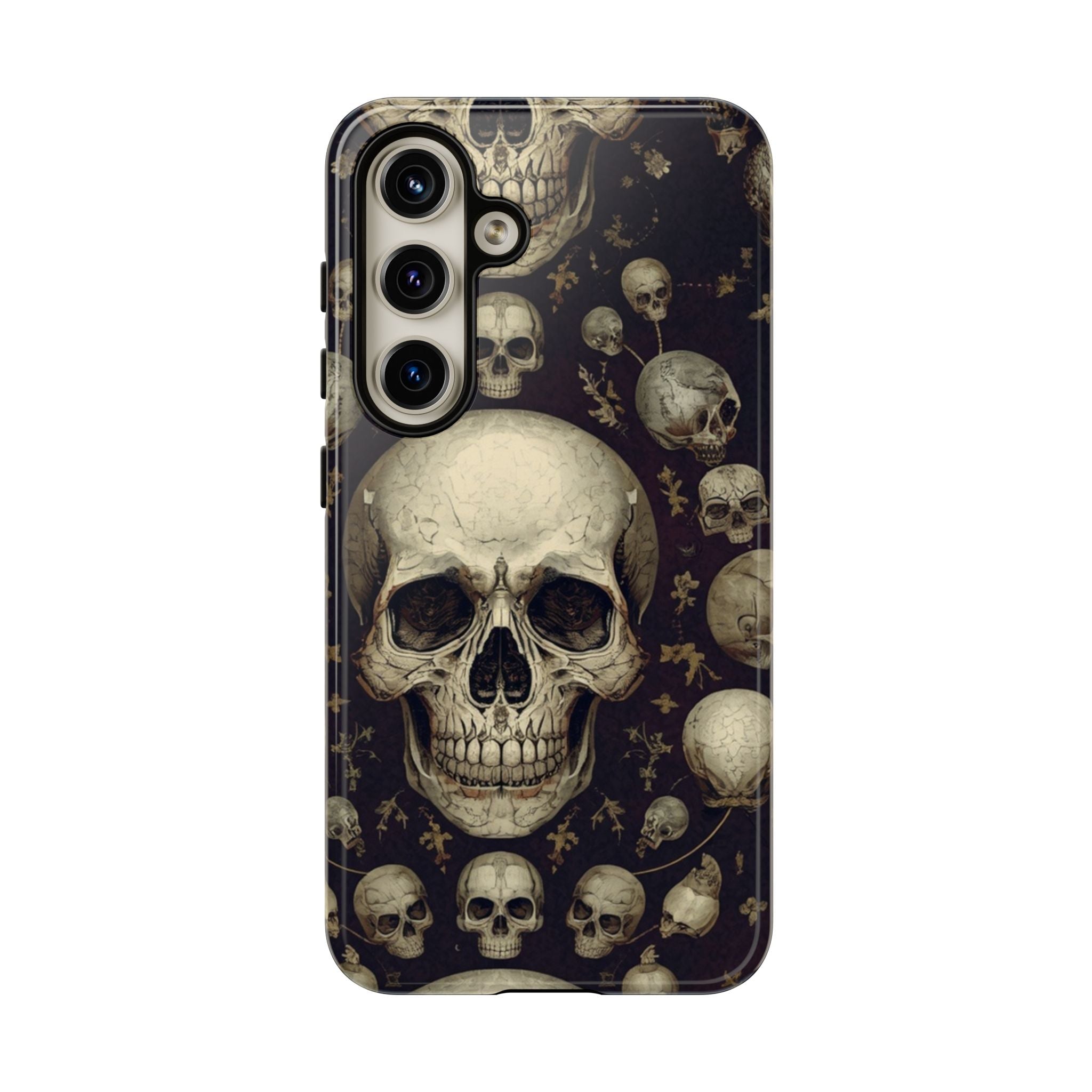 Skull Pattern Phone Case — Gothic Vintage Skull Design for iPhone
