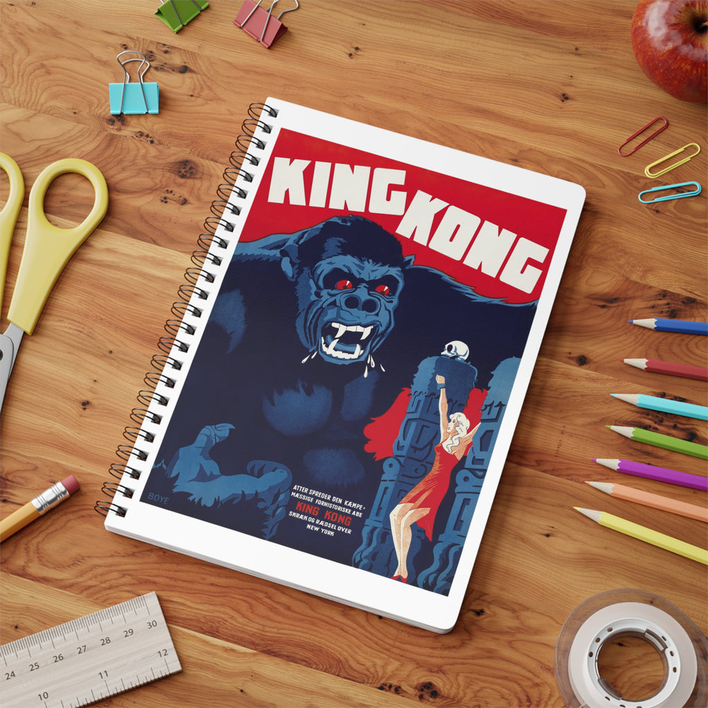 King Kong Retro Poster Wirobound Notebook (A5)