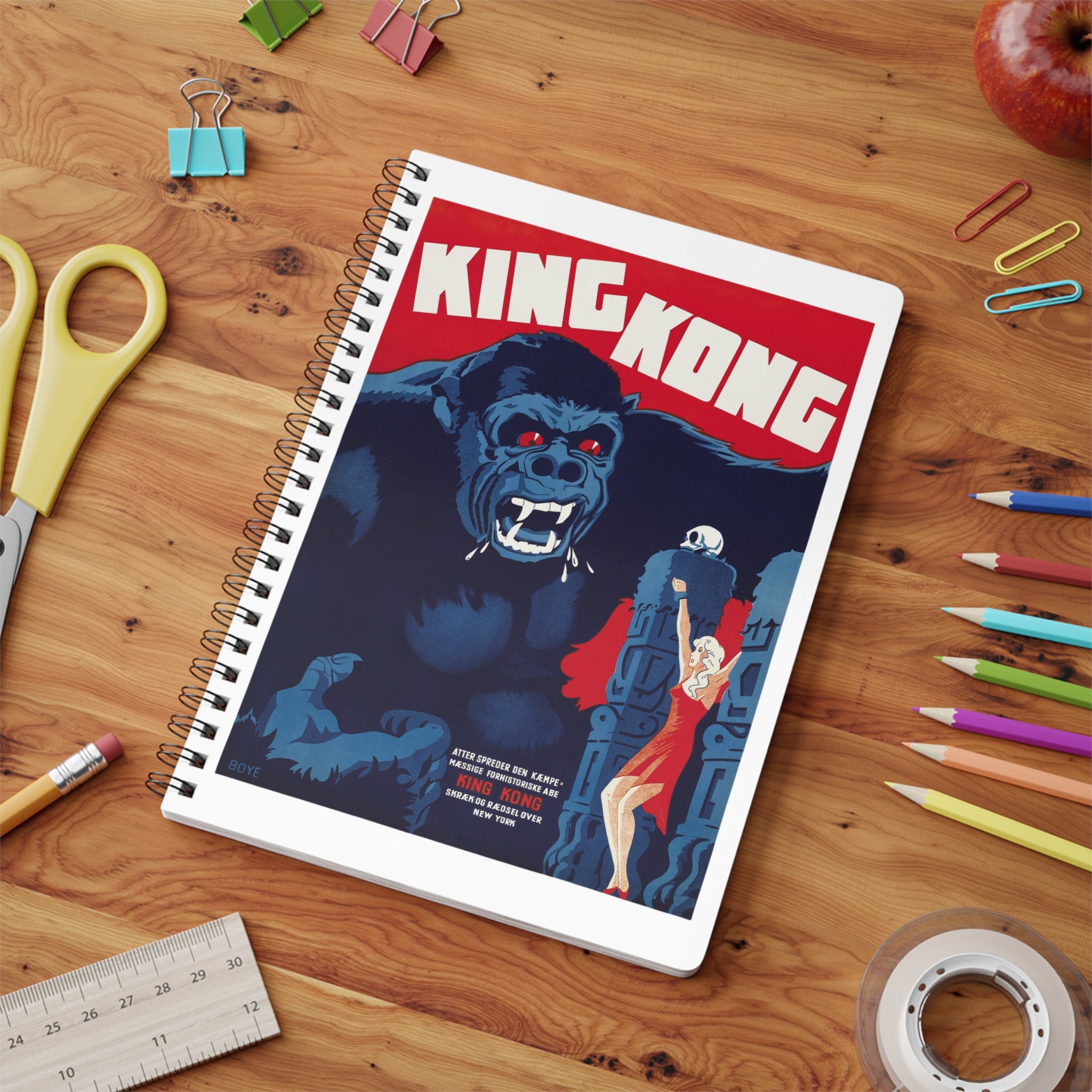 King Kong Retro Poster Wirobound Notebook (A5)