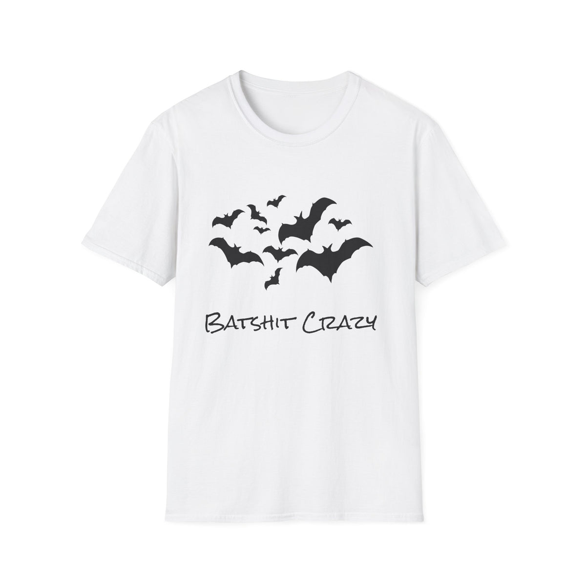 Bat Silhouette T‑Shirt — "Batshit Crazy" Graphic Halloween Tee