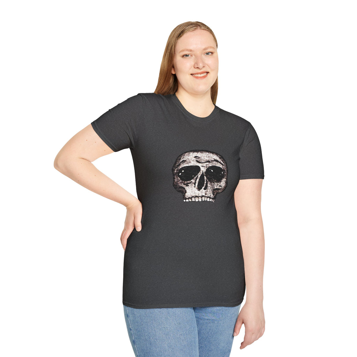 Vintage Distressed Skull Tee for Goth & Alternative Style