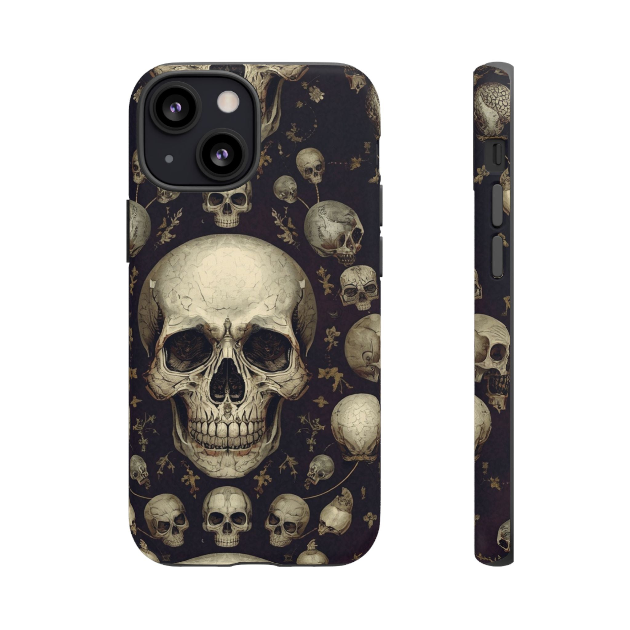 Skull Pattern Phone Case — Gothic Vintage Skull Design for iPhone