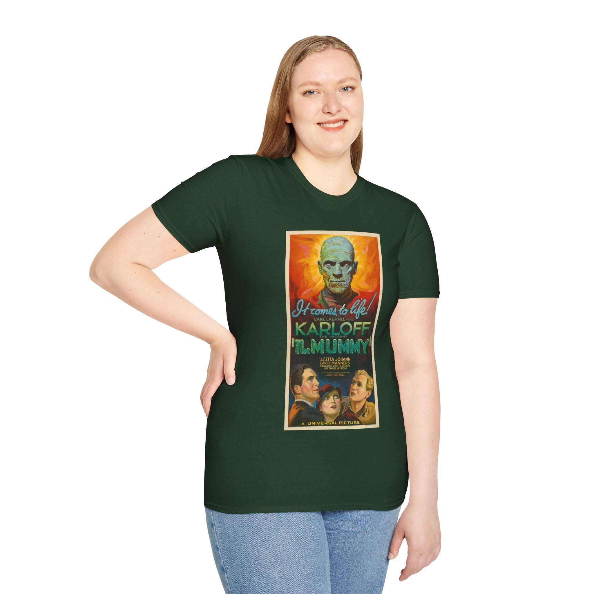 Mummy Movie Poster T‑Shirt — "It Comes to Life!" Classic Boris Karloff Horror Tee
