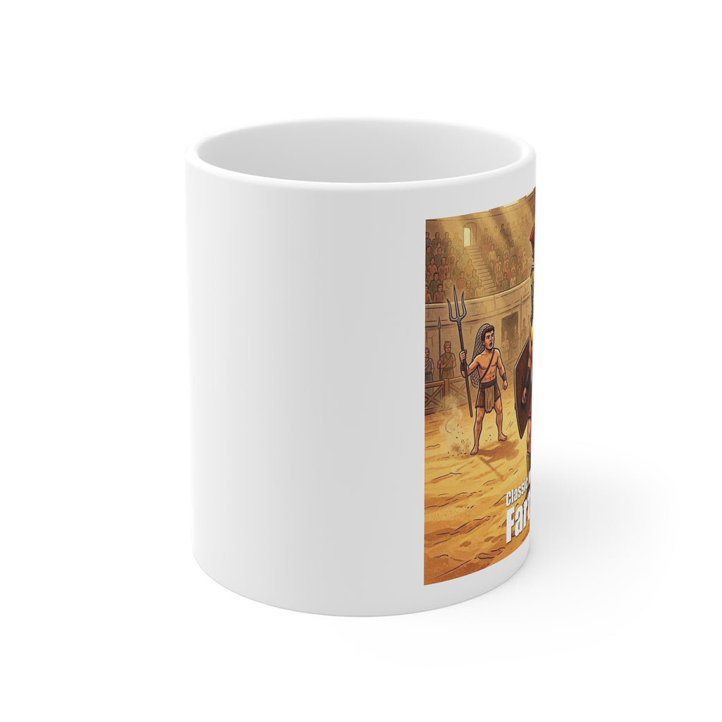 Classic Movies No 48: Fartacus. Gladiator Arena | Ancient Roman Warrior Design - 11oz Mug
