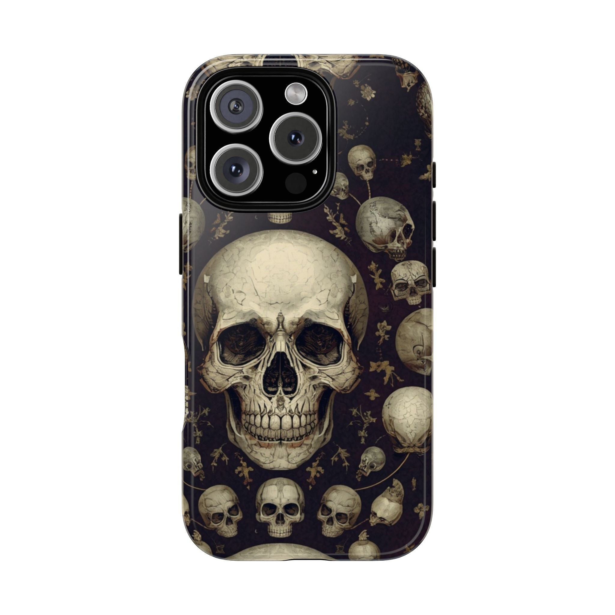 Skull Pattern Phone Case — Gothic Vintage Skull Design for iPhone