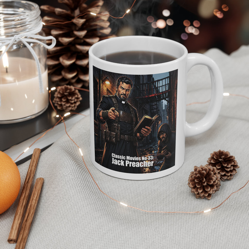 Classic Movies No 33 - Jack Preacher Gothic Clergyman Art, 11oz Coffee Mug
