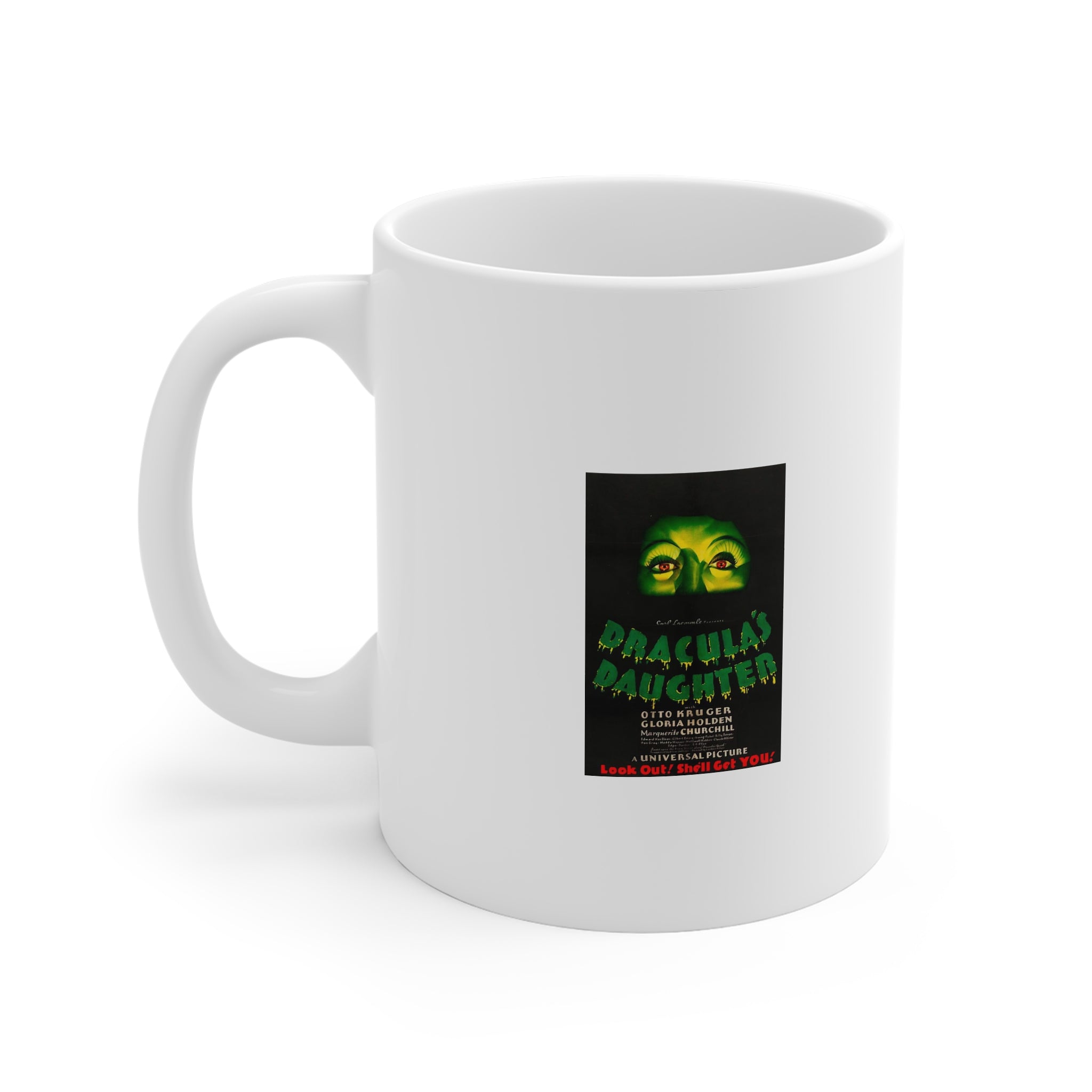 Dracula’s Daughter Horror Movie Poster Mug — 11oz Retro Gothic Coffee Cup