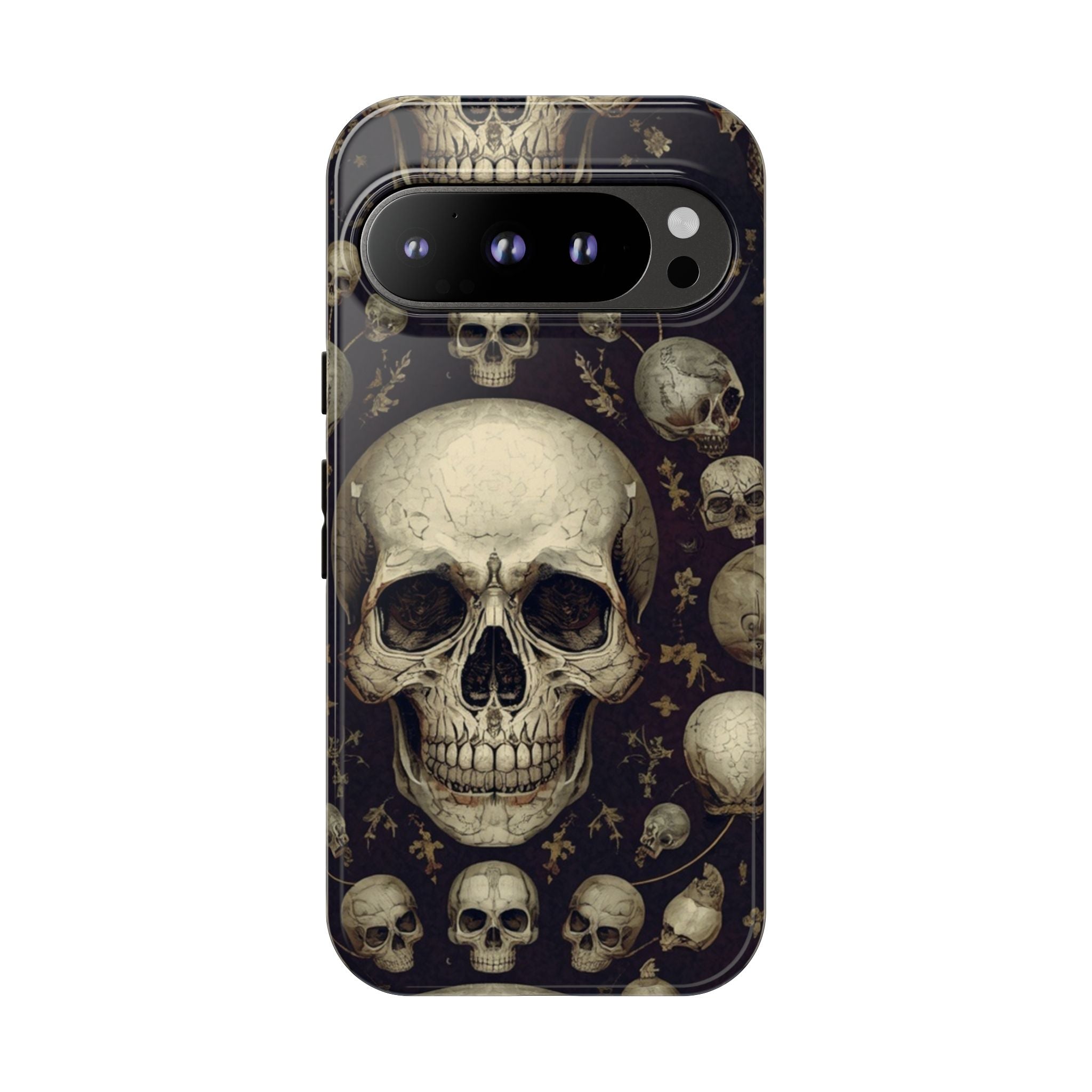 Skull Pattern Phone Case — Gothic Vintage Skull Design for iPhone