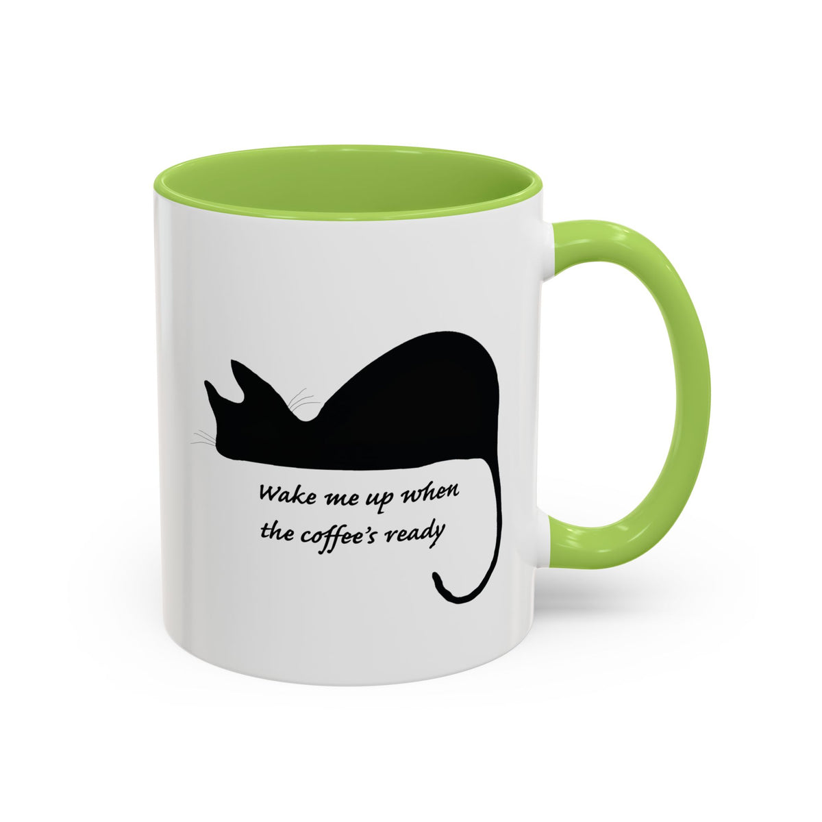 Coffee Mug — "Wake Me Up When The Coffee’s Ready" Cat Accent Mug (11/15oz)
