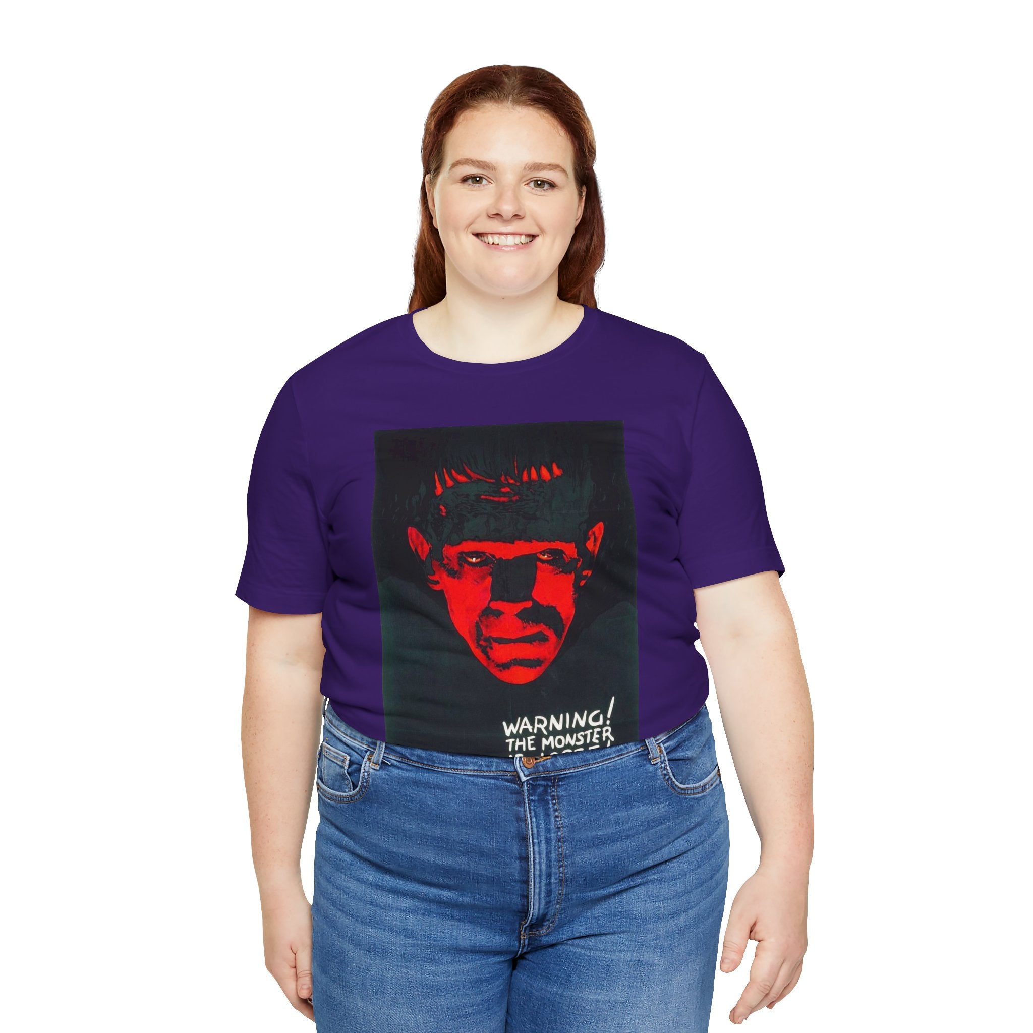 Red Frankenstein Poster T-Shirt | Horror Graphic Tee