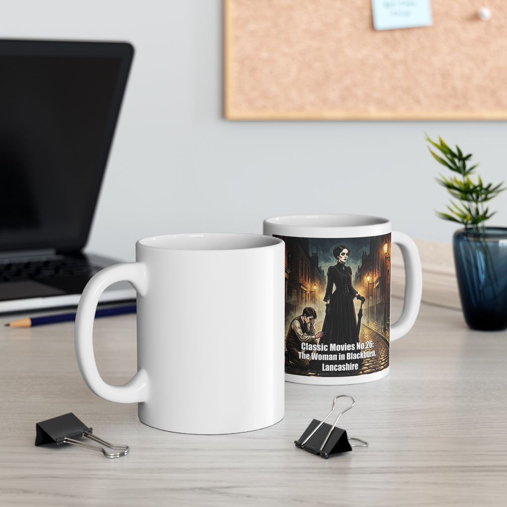 Classic Movies No 26 - The Woman in Black Coffee Mug | Vintage Gothic Horror Poster