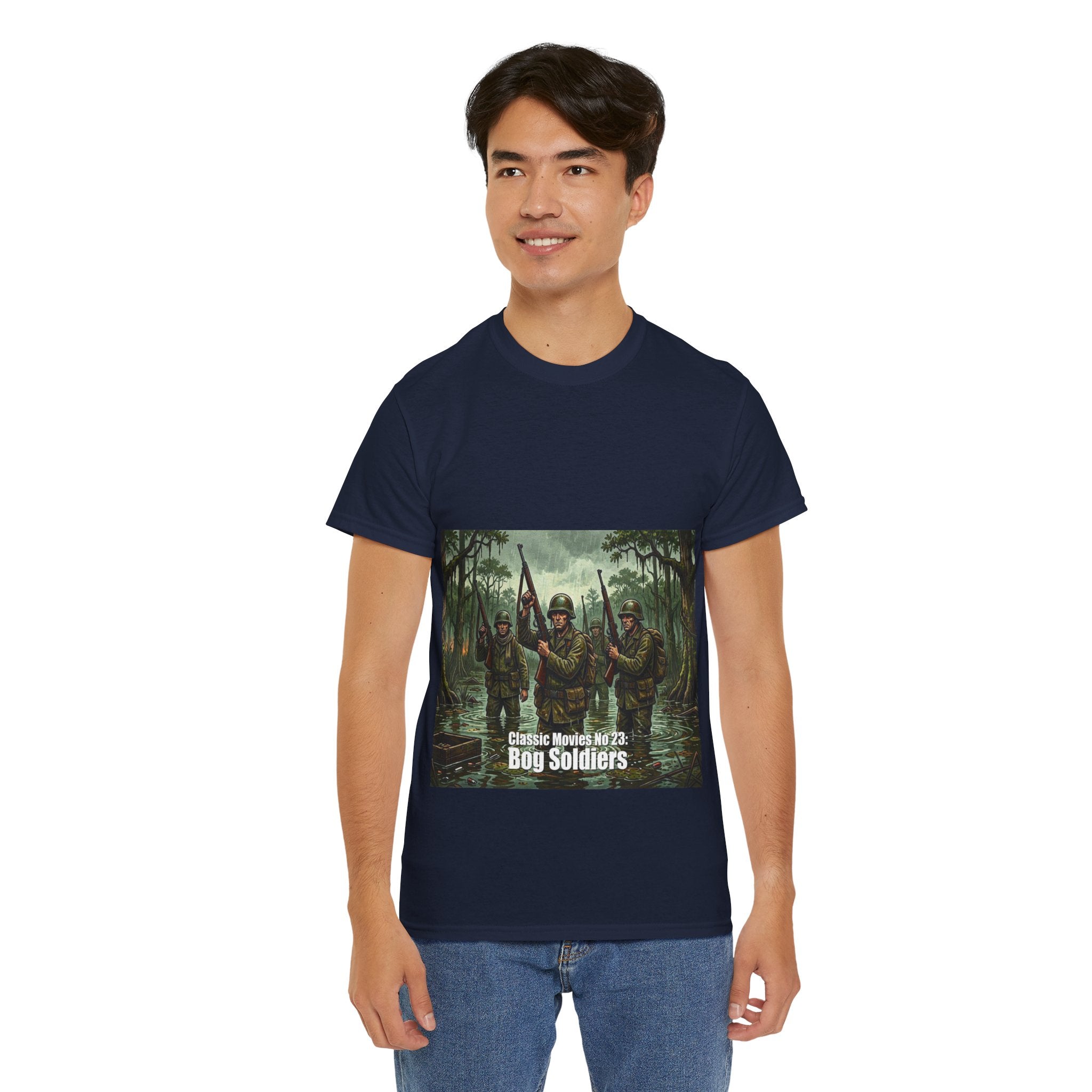 Classic Movies No 23 - Bog Soldiers T-Shirt — Parody Military Swamp Scene