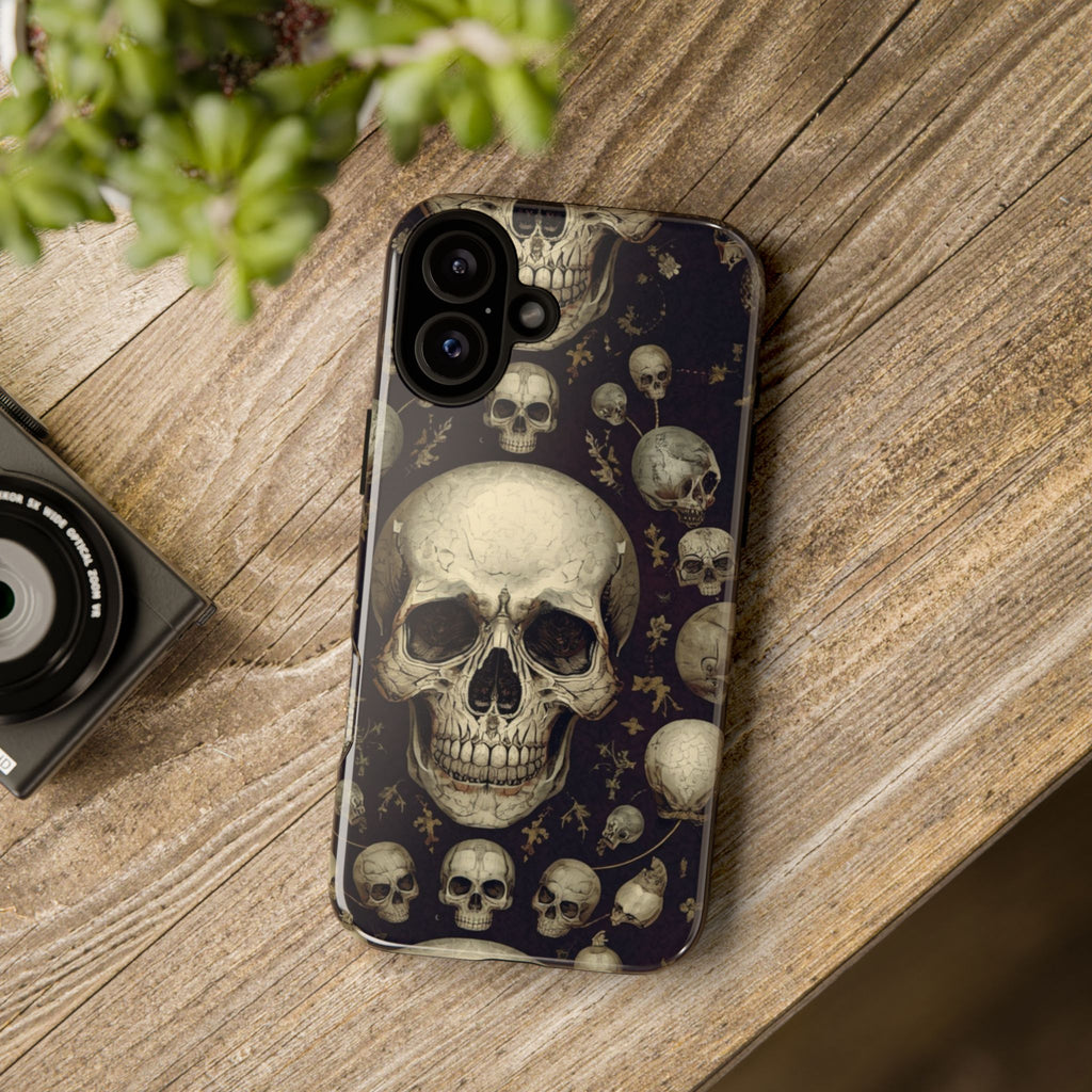Skull Pattern Phone Case — Gothic Vintage Skull Design for iPhone