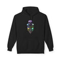 Rainbow Skull Stack Hoodie | Multicolour Skull Art, Gothic Pullover