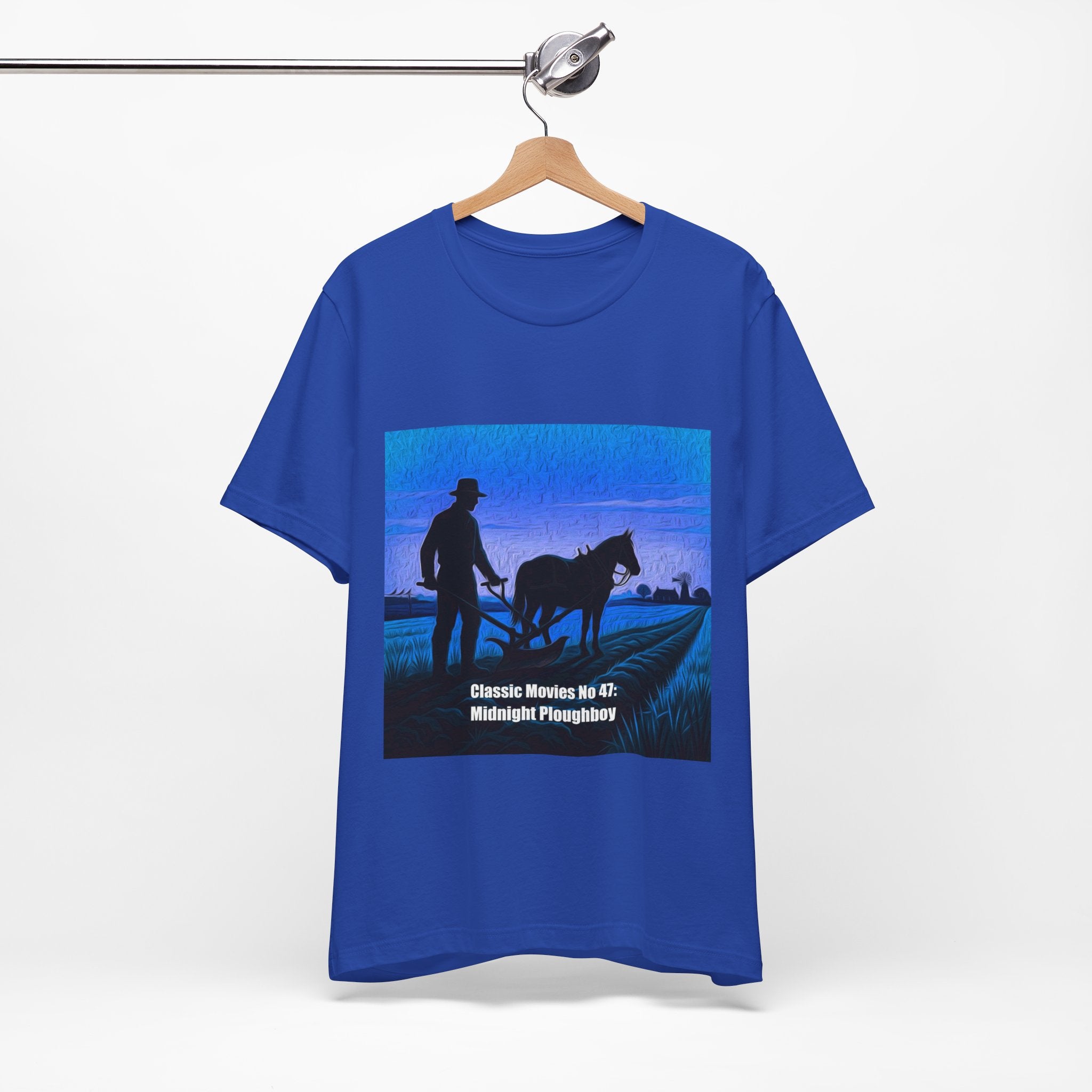 Classic Movies No 47 - Midnight Ploughboy Silhouette with Horse T-Shirt | Sunset Scene