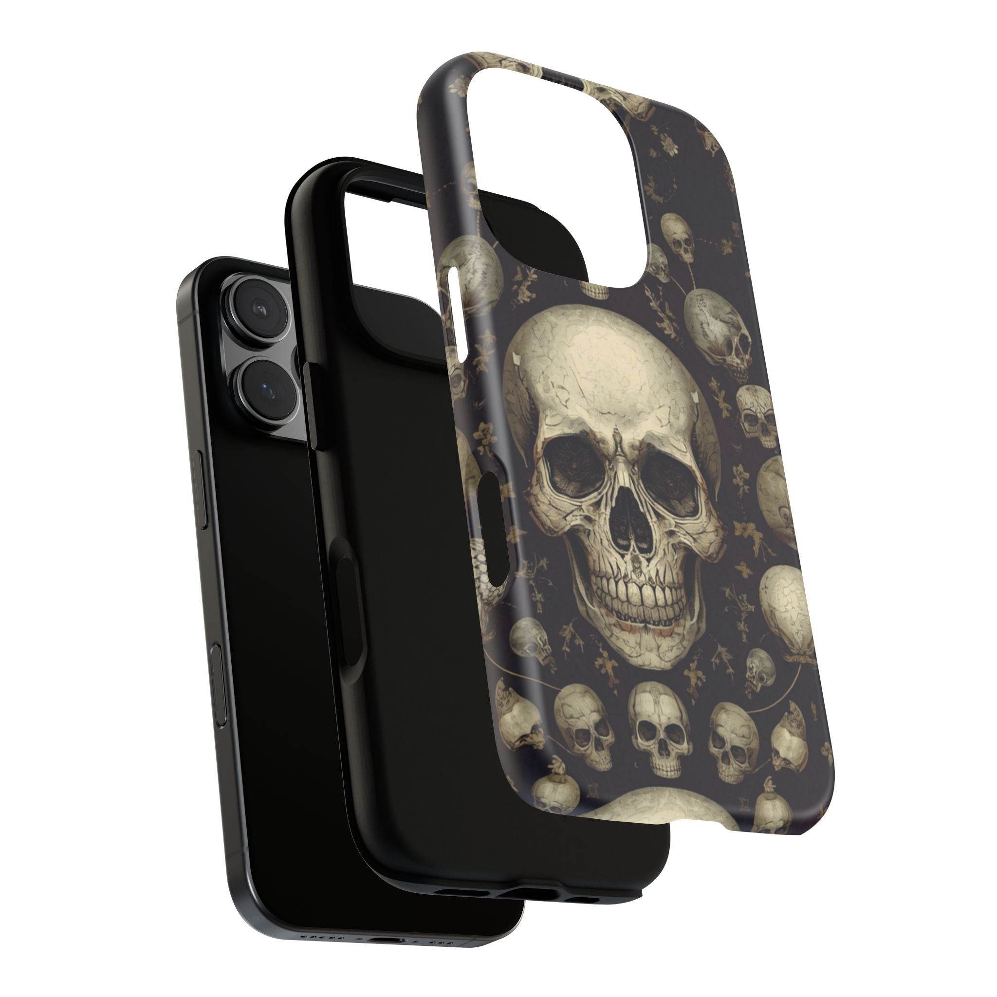 Skull Pattern Phone Case — Gothic Vintage Skull Design for iPhone