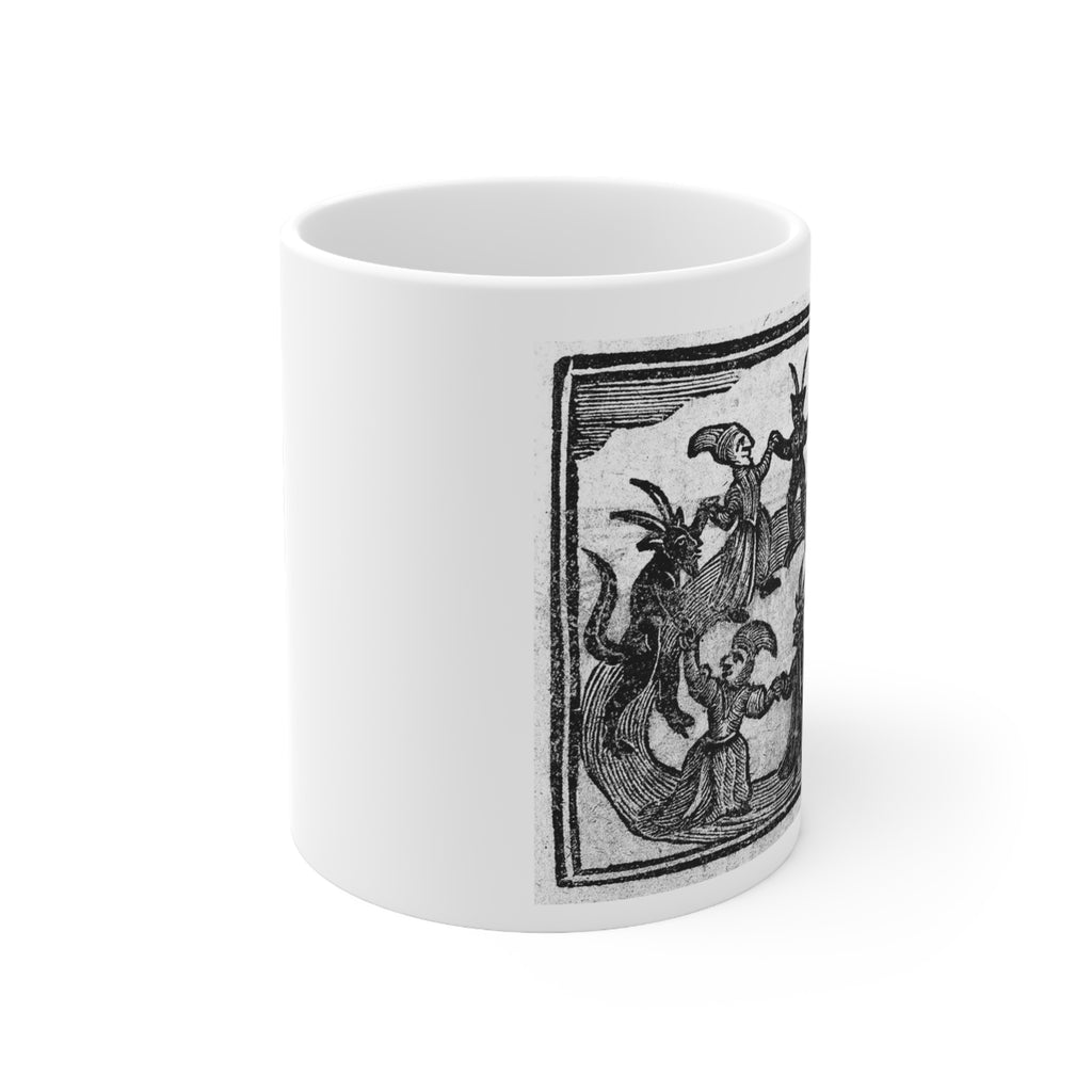 Witches Dancing with Devils Ceramic Mug - Vintage Illustration