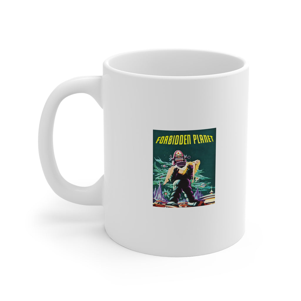 Forbidden Planet Retro Sci‑Fi Mug — Vintage Space Movie Poster Coffee Cup