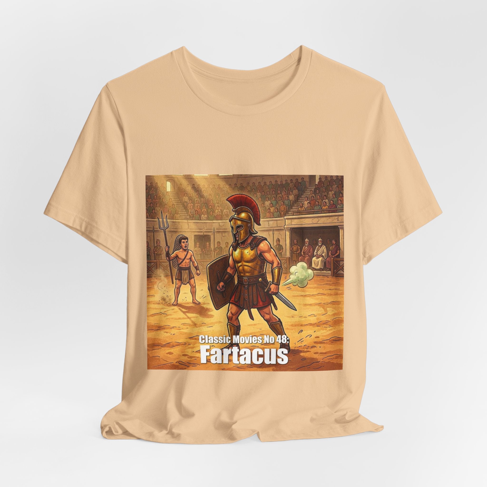 Classic Movies No 48: Fartacus. Gladiator Arena T-Shirt | Ancient Roman Warrior Design