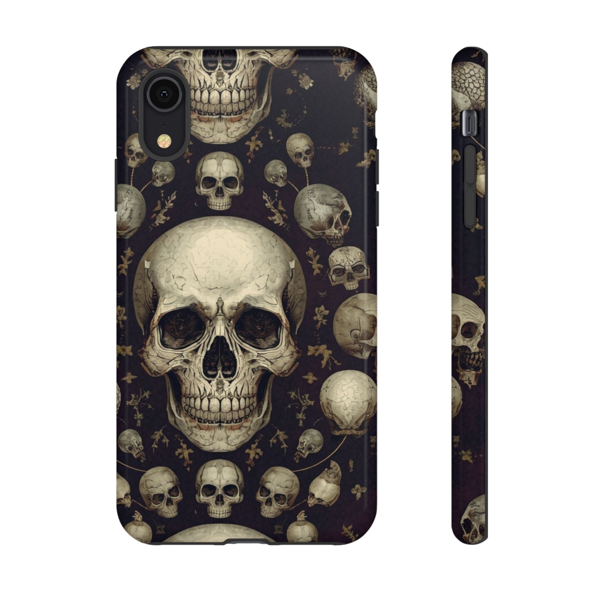 Skull Pattern Phone Case — Gothic Vintage Skull Design for iPhone