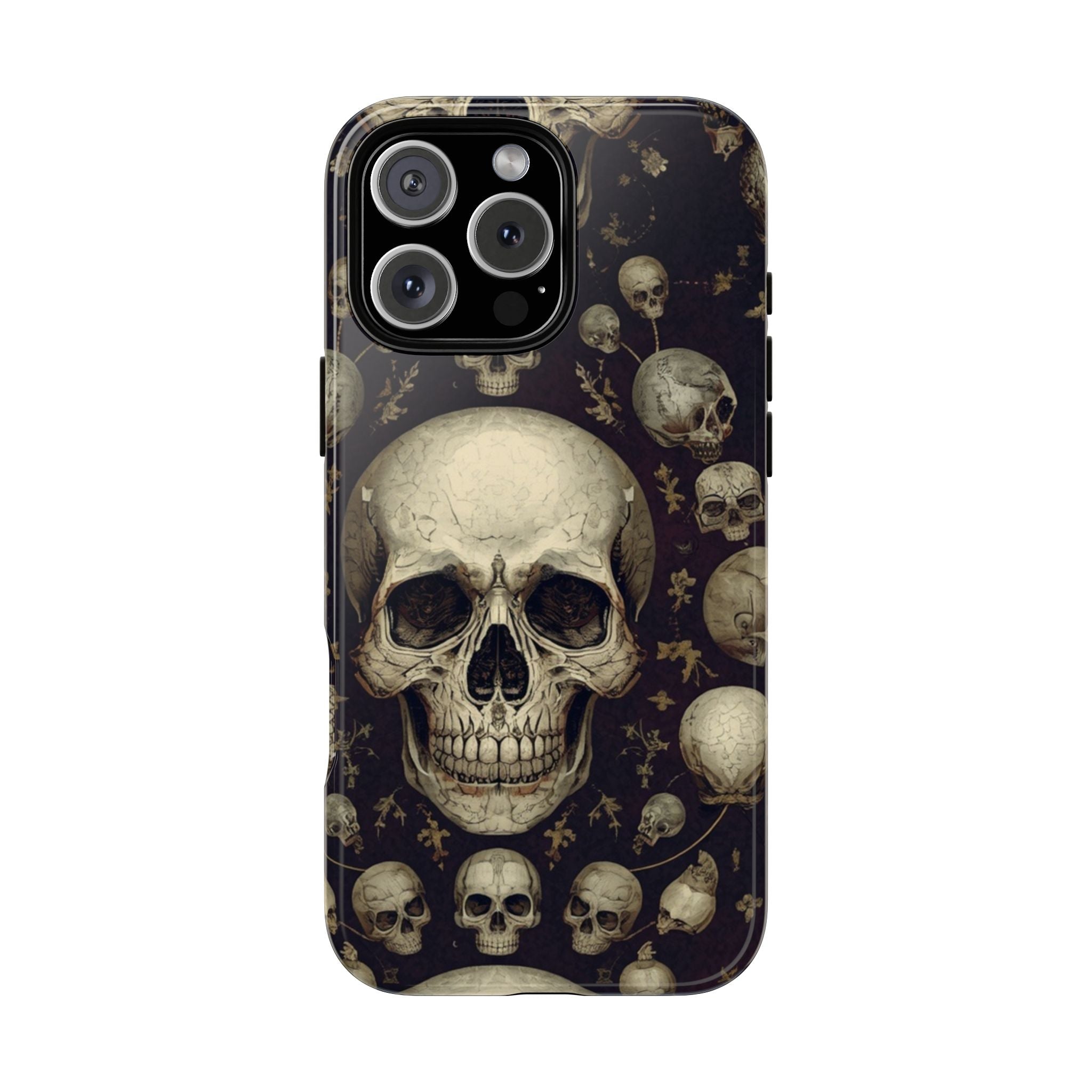 Skull Pattern Phone Case — Gothic Vintage Skull Design for iPhone