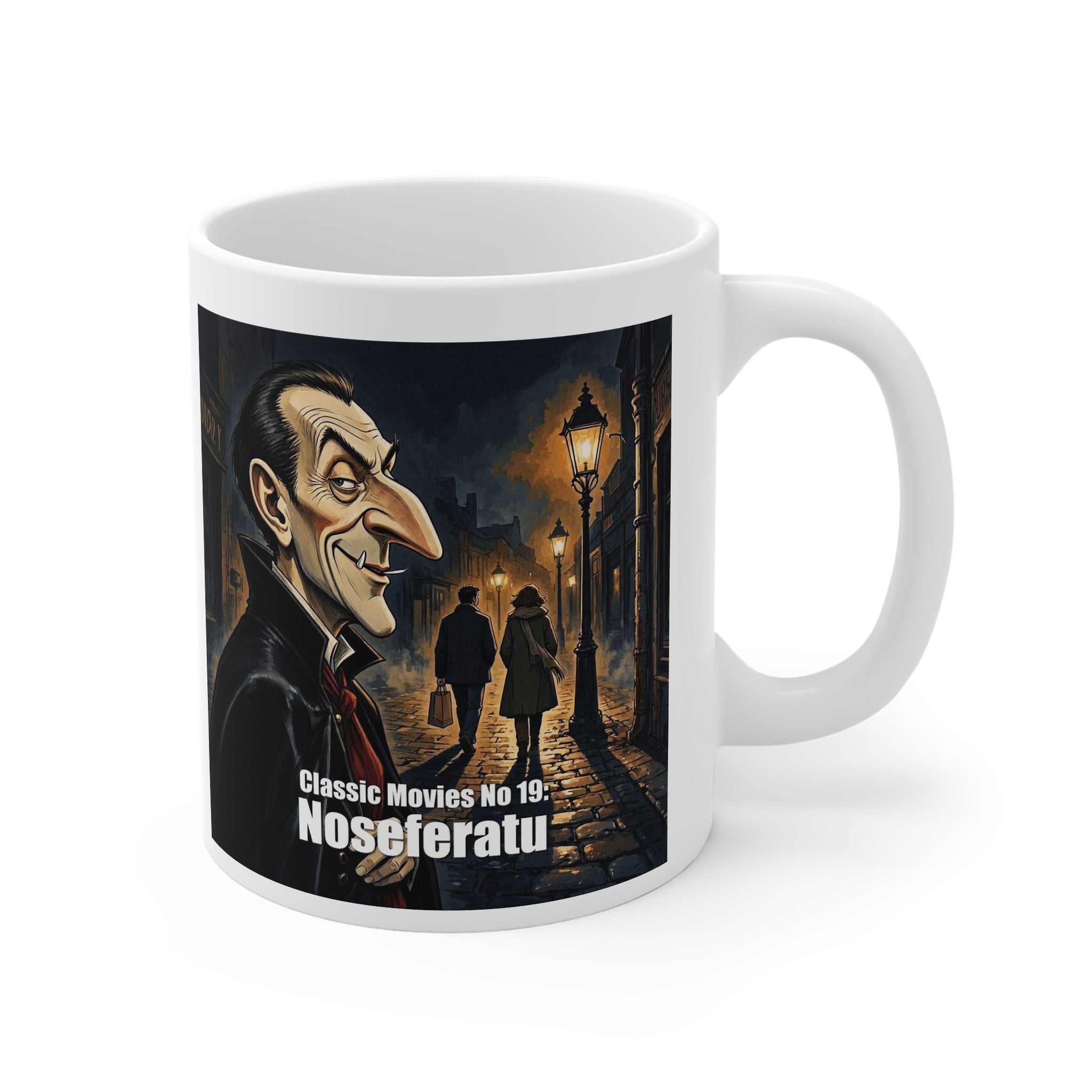 Classic Movies No 19 - Noseferatu Noir Illustration Coffee Cup