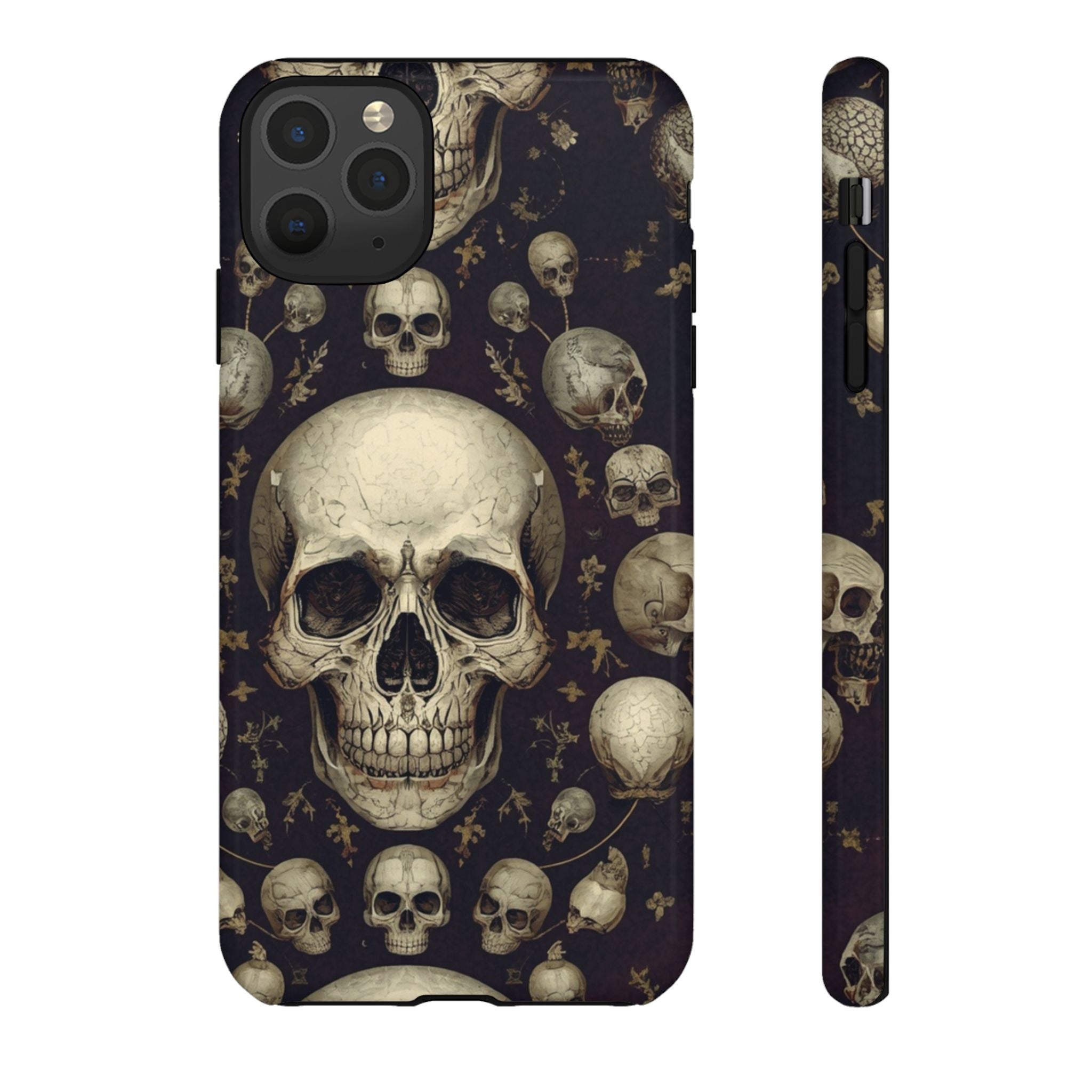 Skull Pattern Phone Case — Gothic Vintage Skull Design for iPhone