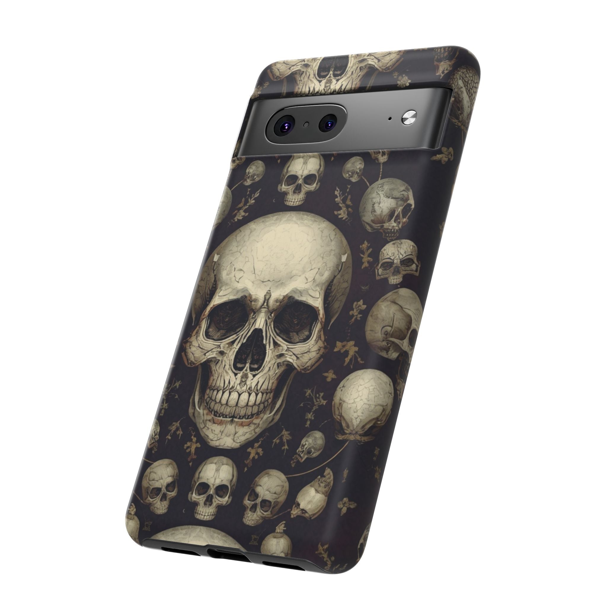 Skull Pattern Phone Case — Gothic Vintage Skull Design for iPhone