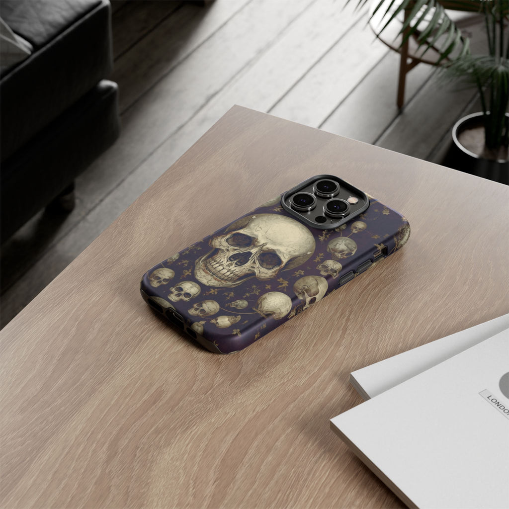 Skull Pattern Phone Case — Gothic Vintage Skull Design for iPhone