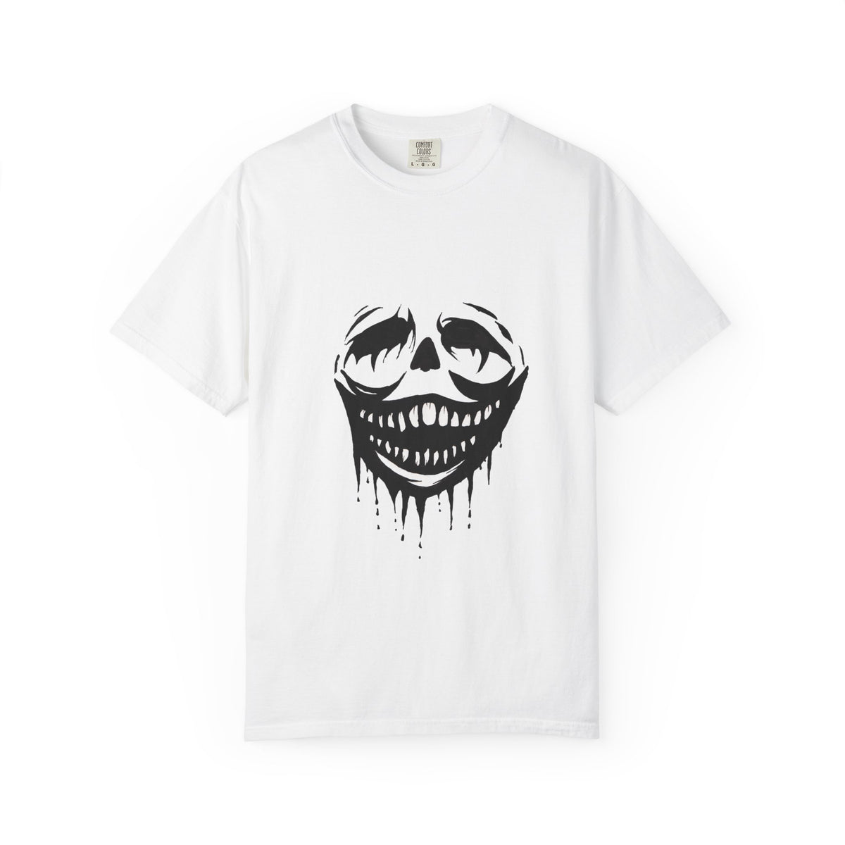Dripping Skull T-Shirt — Creepy Smiling Face Graphic Tee