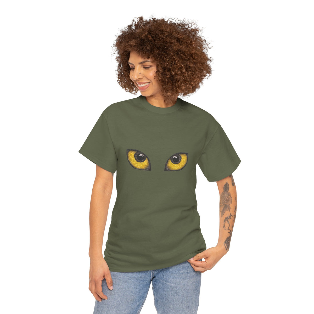 Amber Cat Eyes T-Shirt — Cat Eyes Graphic Tee