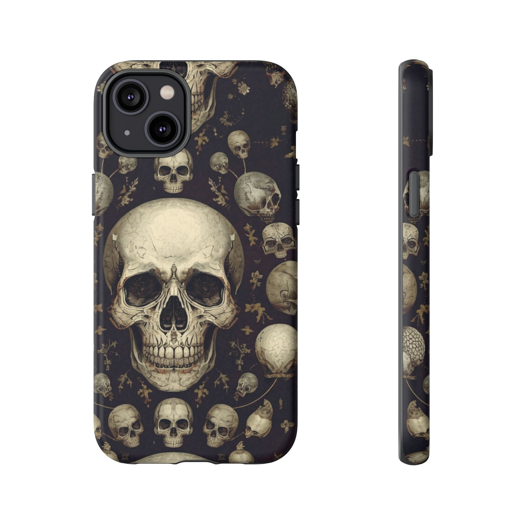 Skull Pattern Phone Case — Gothic Vintage Skull Design for iPhone