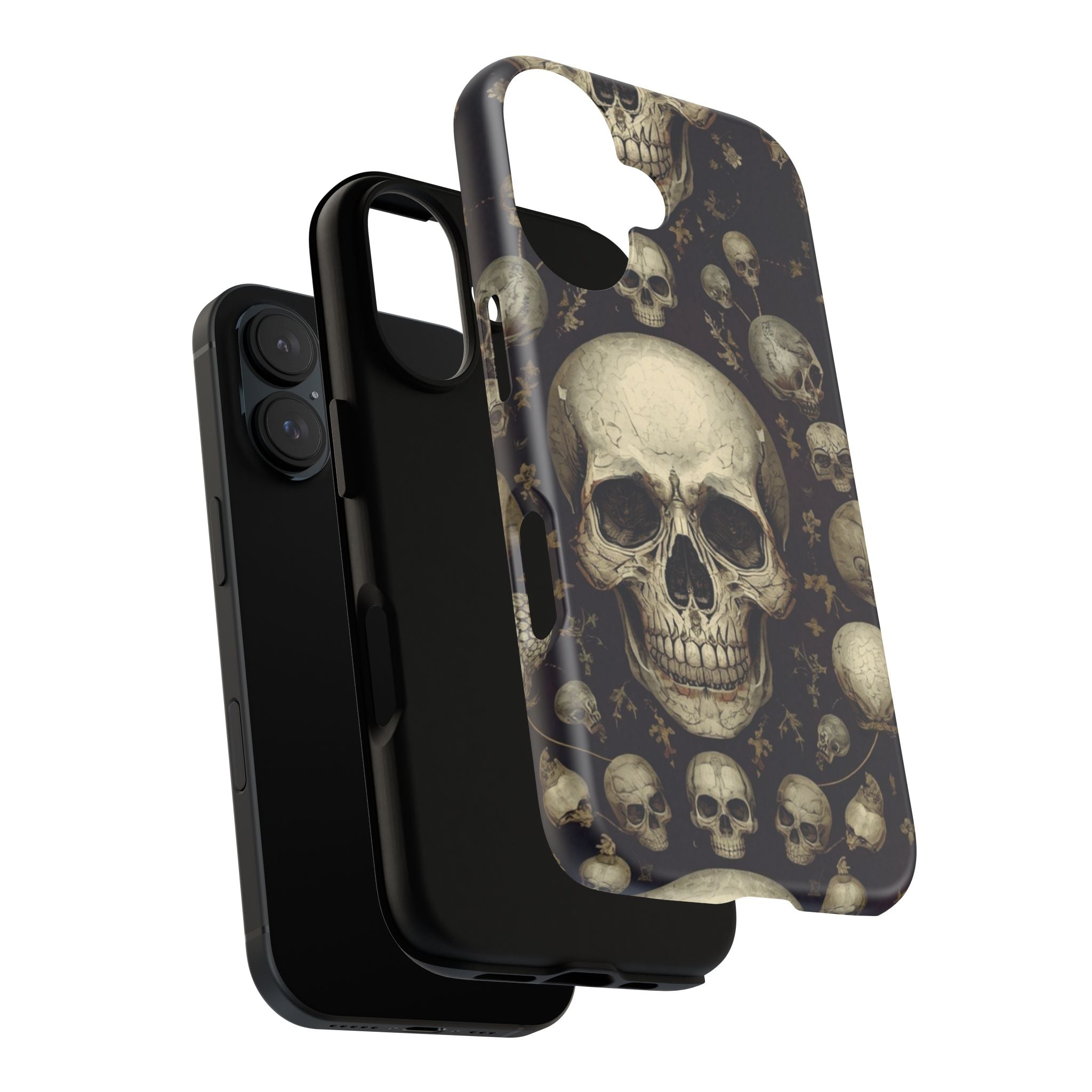 Skull Pattern Phone Case — Gothic Vintage Skull Design for iPhone
