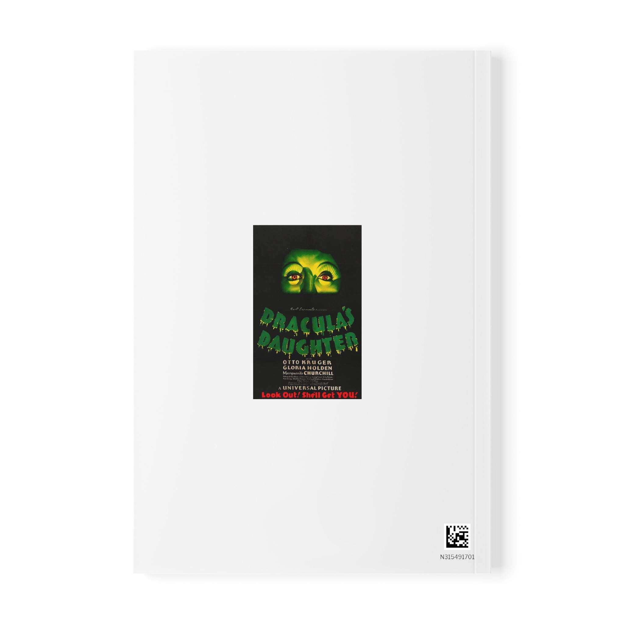 Dracula's Daughter A5 Softcover Notebook — Vintage Horror Movie Poster Journal