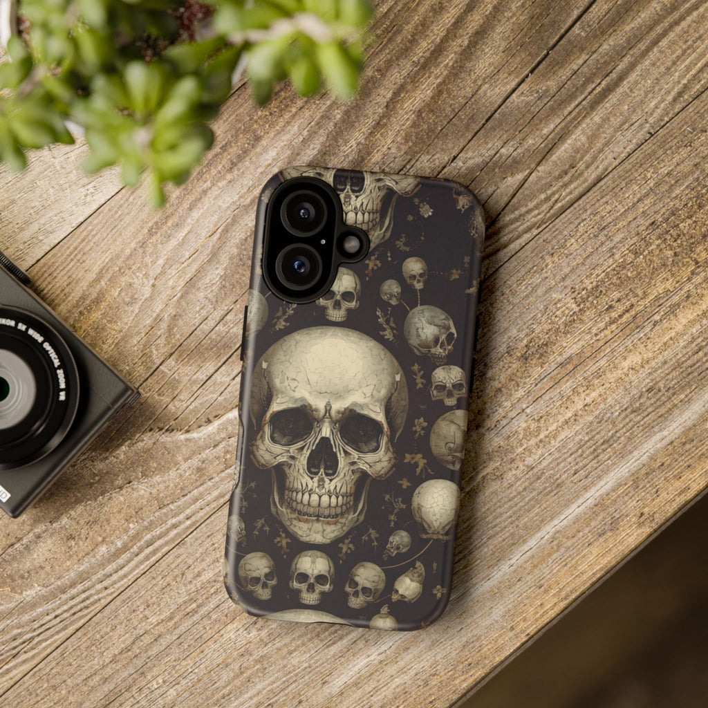 Skull Pattern Phone Case — Gothic Vintage Skull Design for iPhone