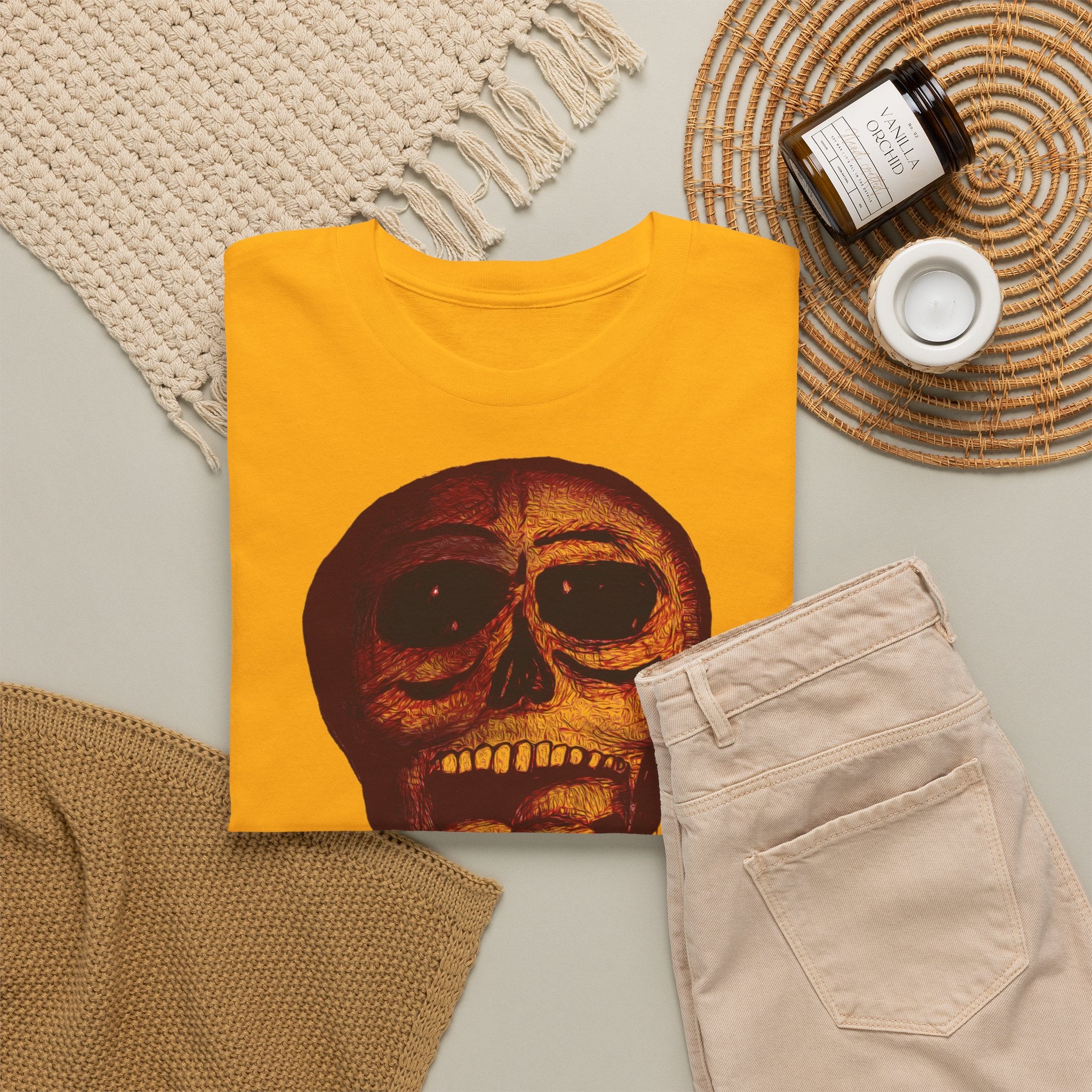 Mouth of Skulls Graphic Tee — Creepy Melting Skull Shirt for Goth & Halloween