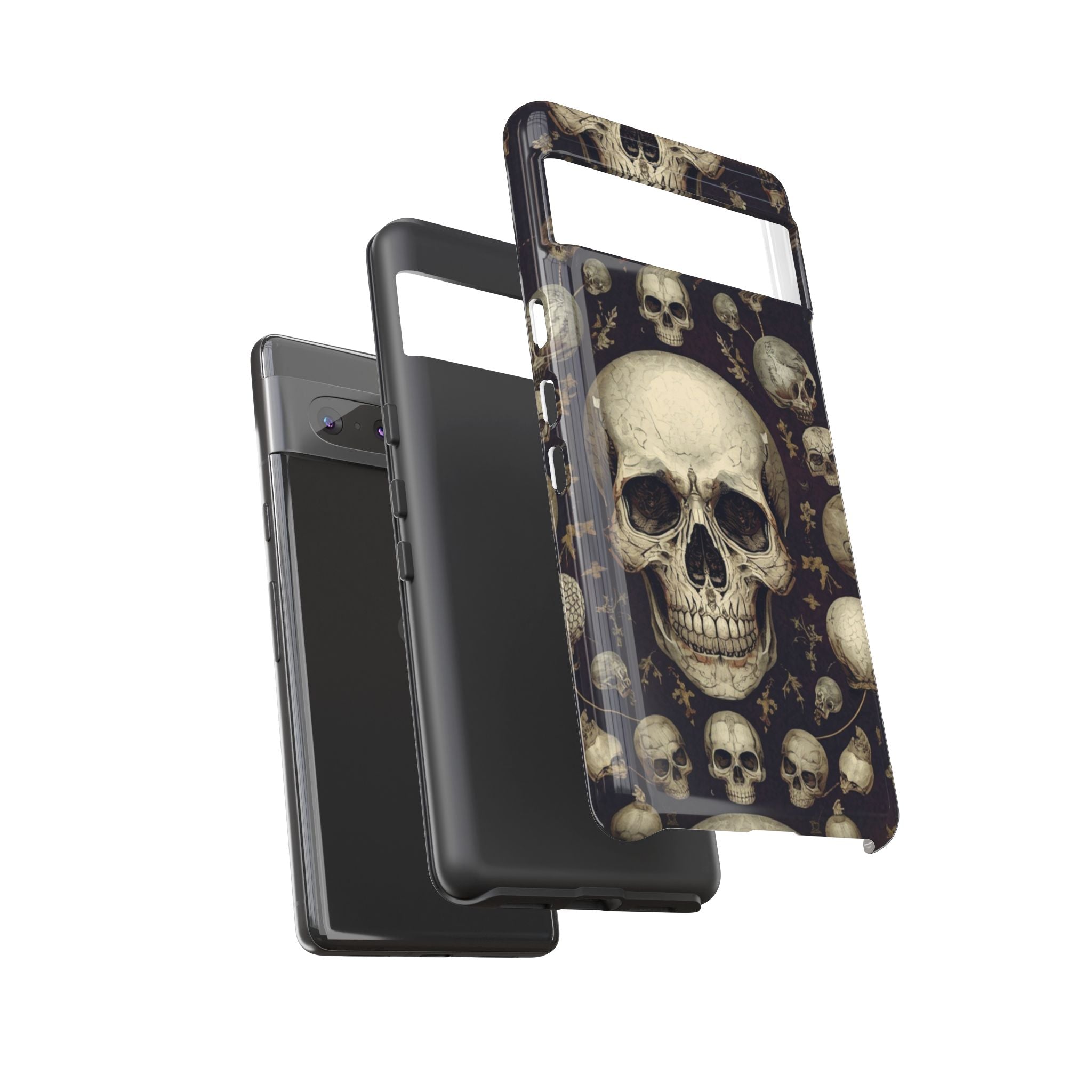 Skull Pattern Phone Case — Gothic Vintage Skull Design for iPhone