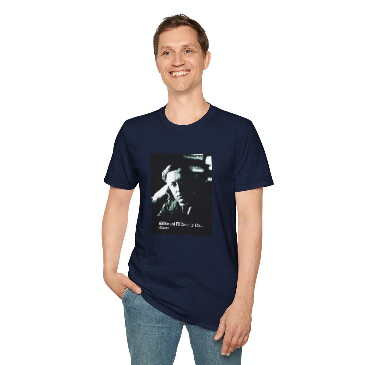 MR James Graphic T-Shirt — Moody Black & White Tee with Quote