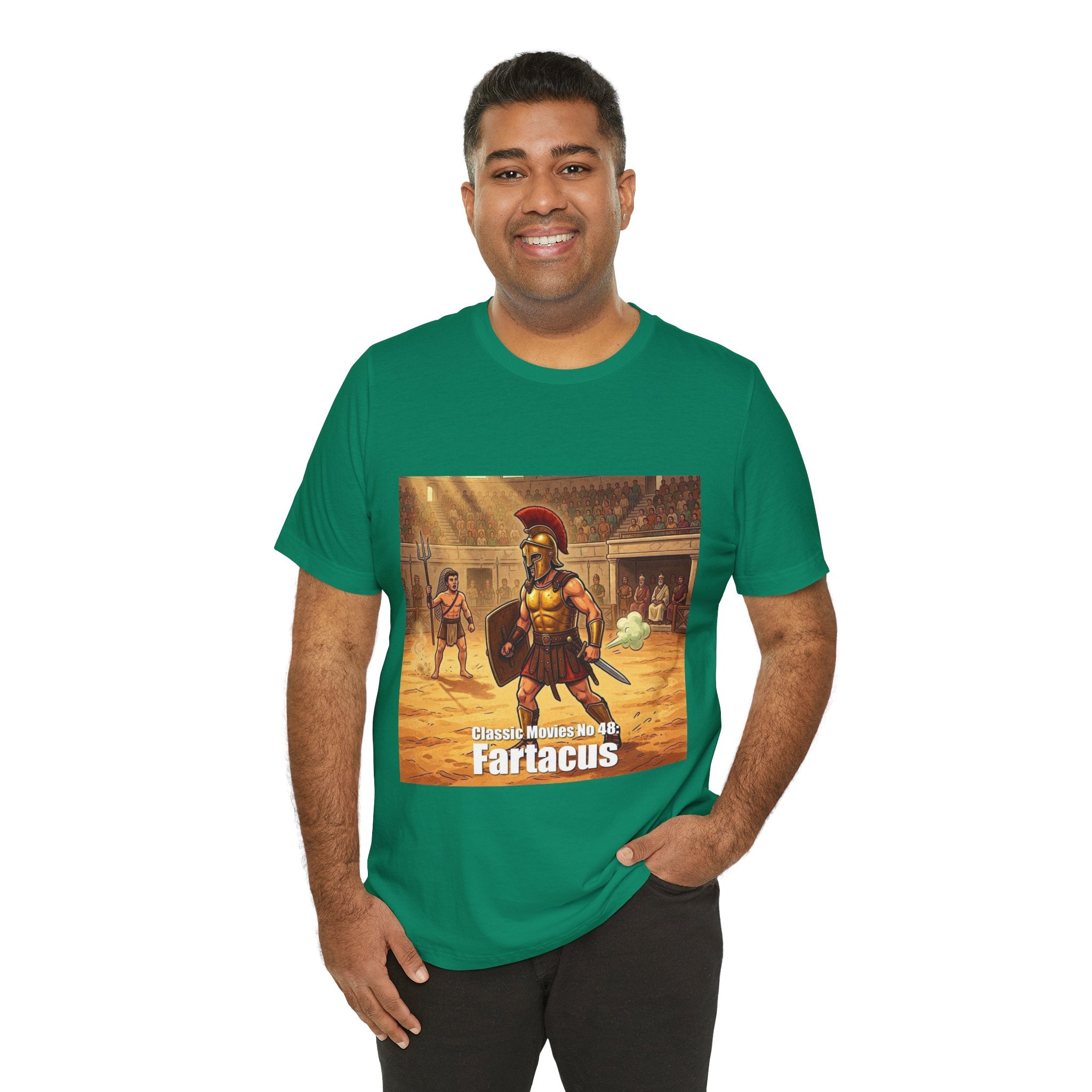 Classic Movies No 48: Fartacus. Gladiator Arena T-Shirt | Ancient Roman Warrior Design