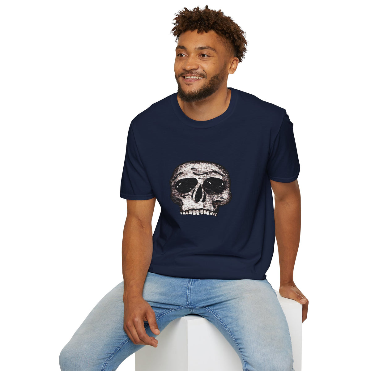 Vintage Distressed Skull Tee for Goth & Alternative Style