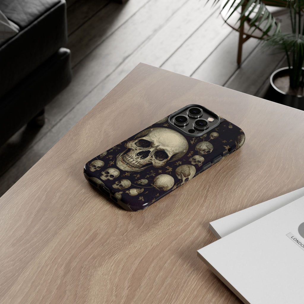 Skull Pattern Phone Case — Gothic Vintage Skull Design for iPhone