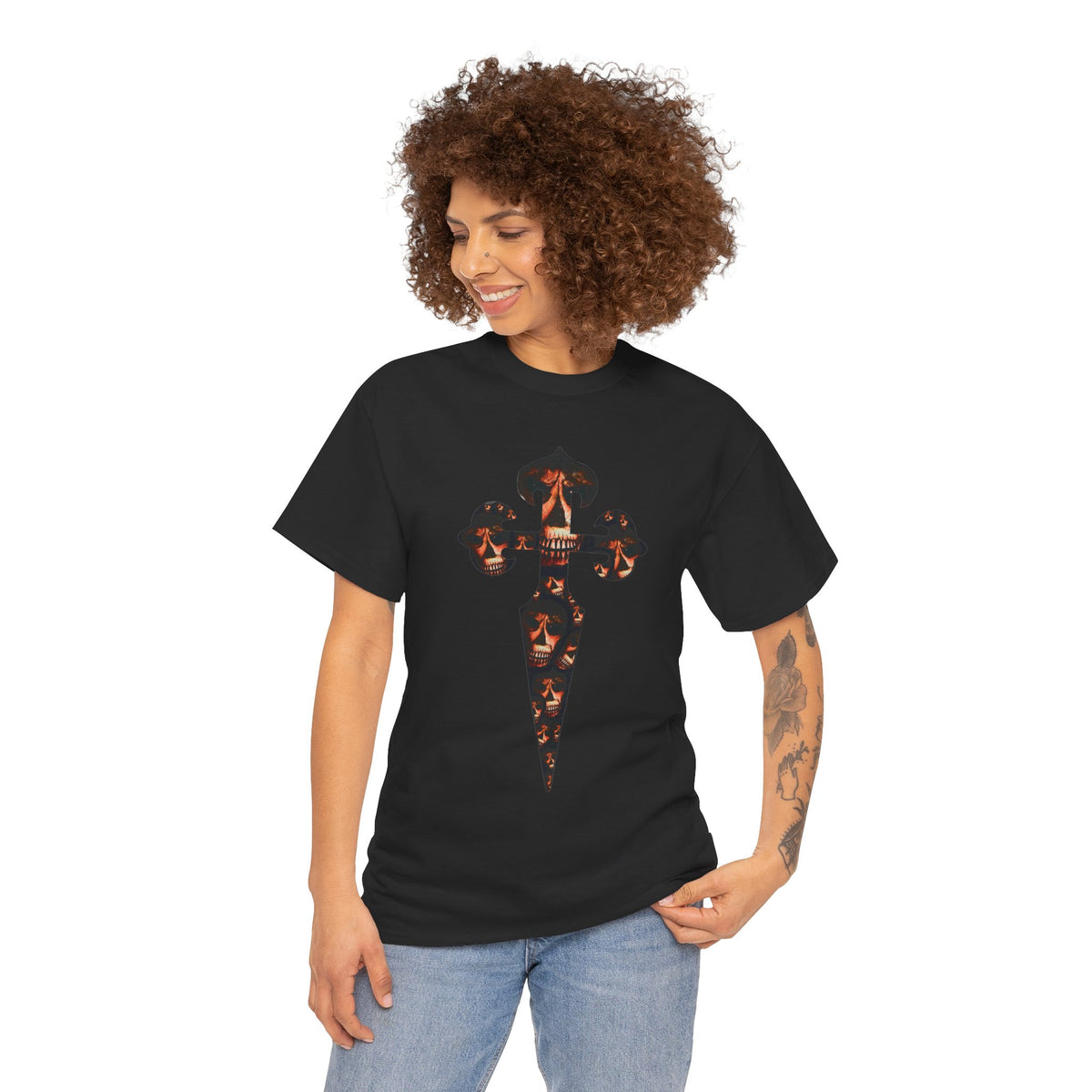 Celtic Skull Dagger Graphic Tee — Gothic Horror Print