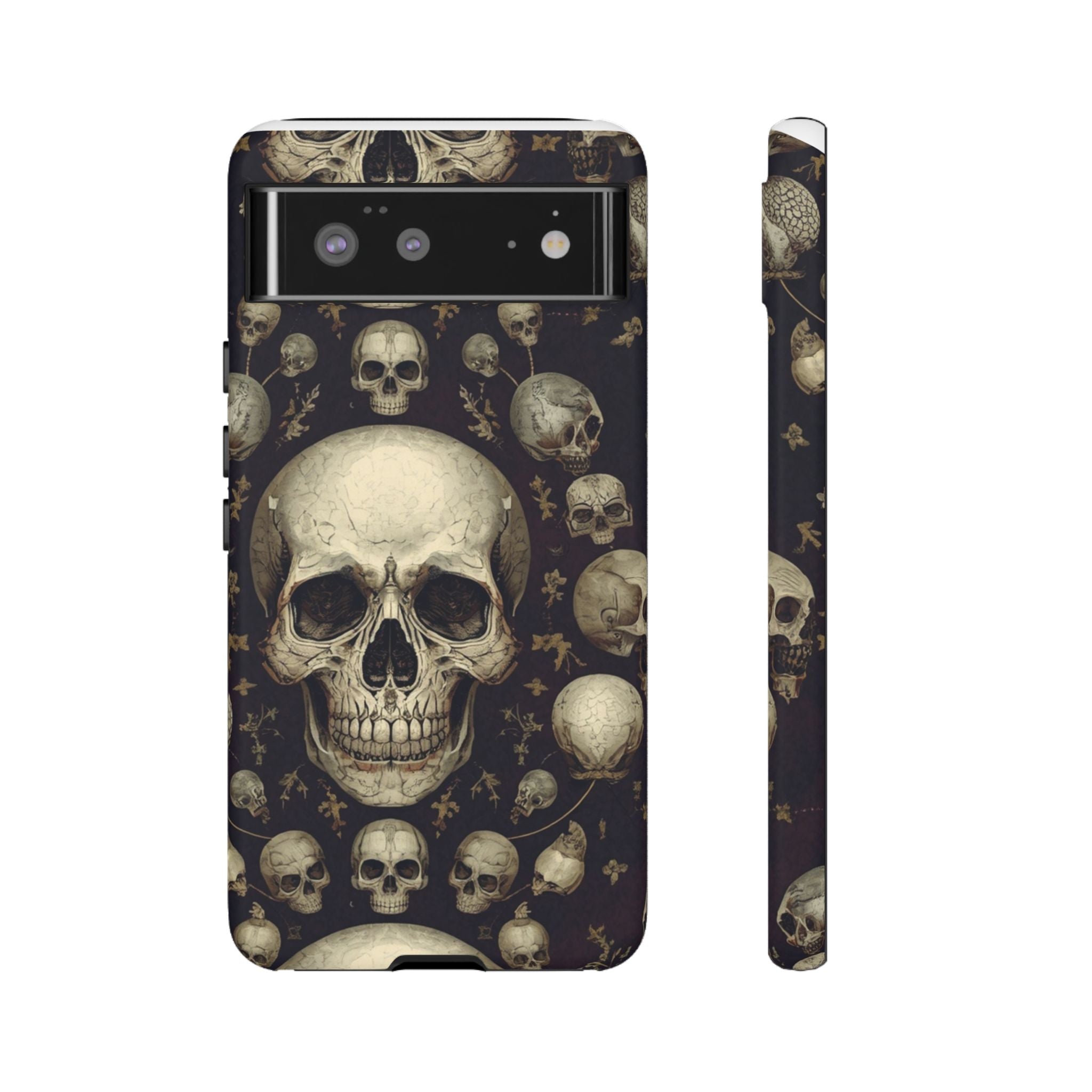 Skull Pattern Phone Case — Gothic Vintage Skull Design for iPhone