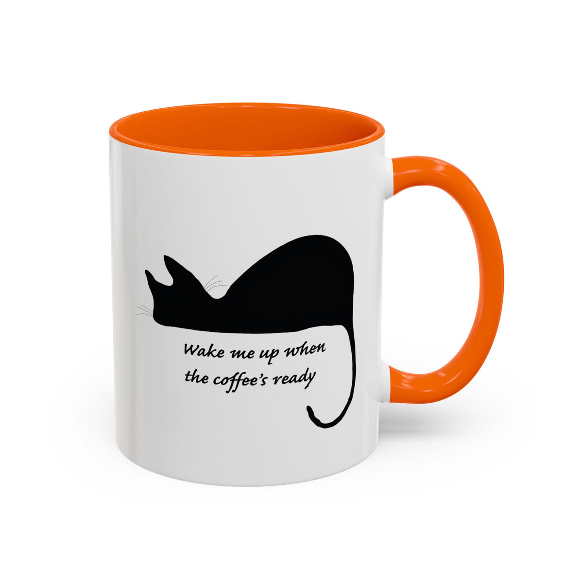 Coffee Mug — "Wake Me Up When The Coffee’s Ready" Cat Accent Mug (11/15oz)