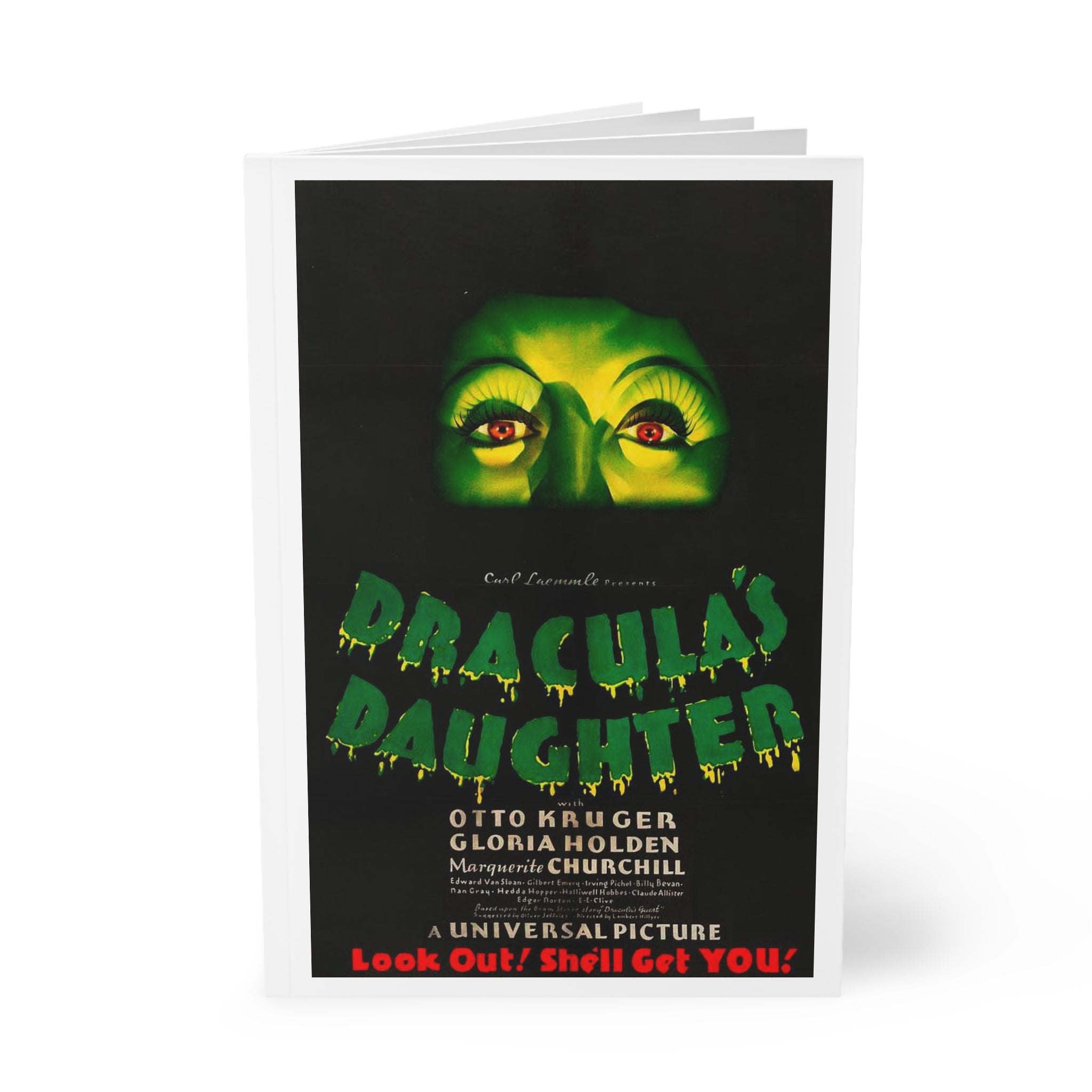 Dracula's Daughter A5 Softcover Notebook — Vintage Horror Movie Poster Journal