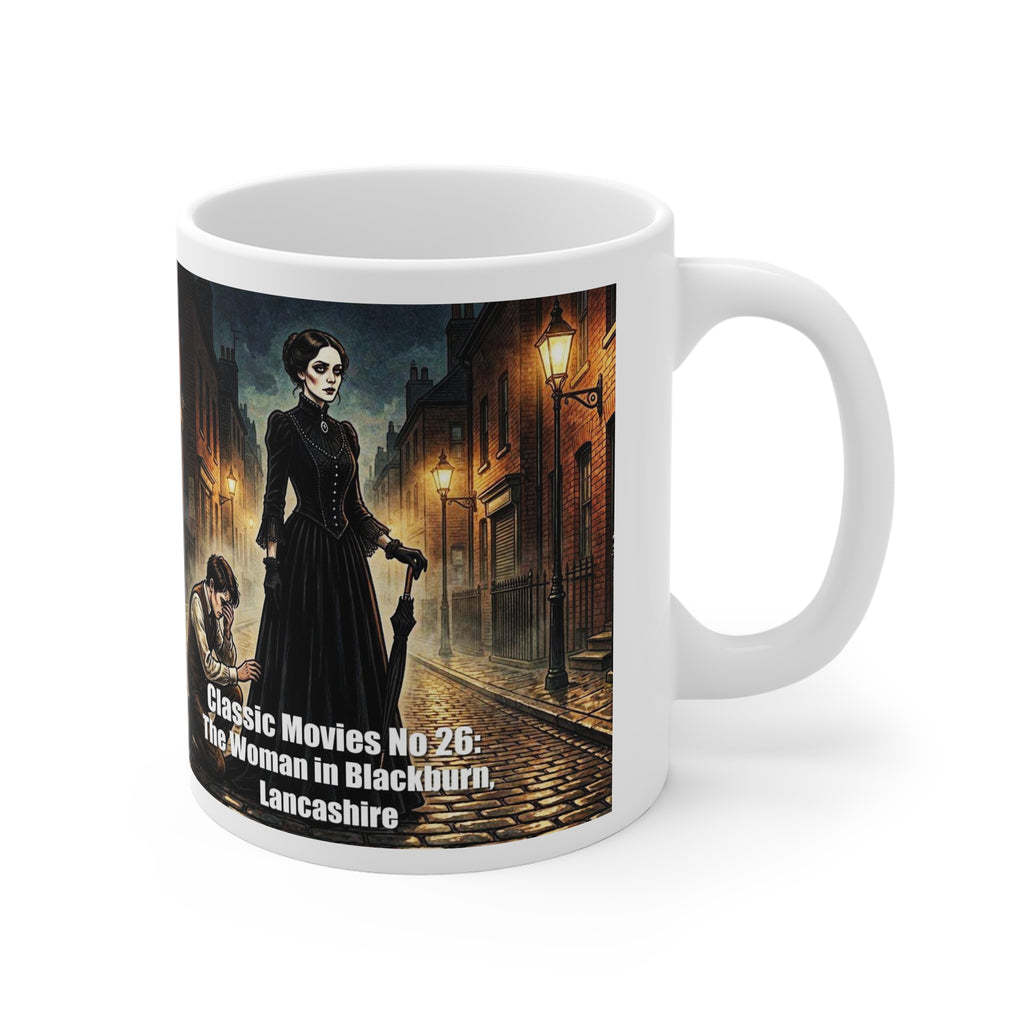 Classic Movies No 26 - The Woman in Black Coffee Mug | Vintage Gothic Horror Poster