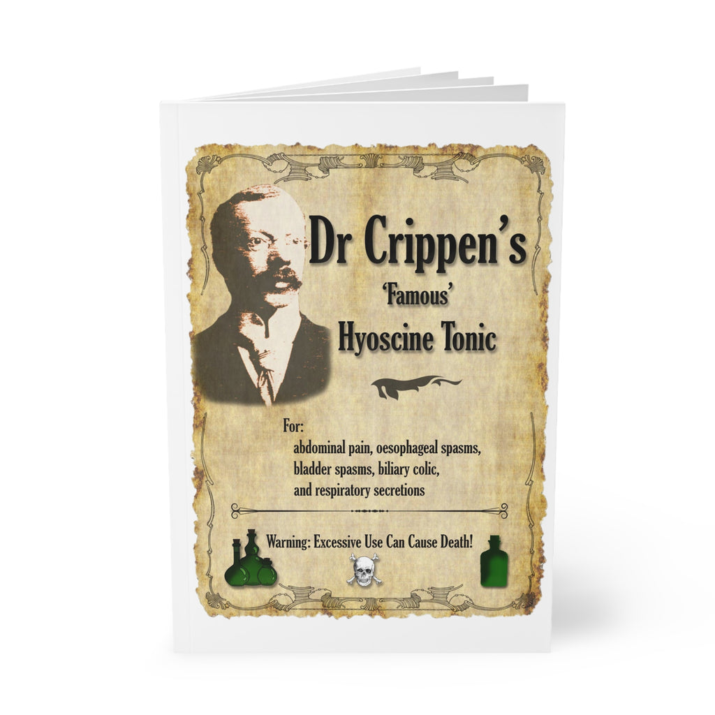 Vintage Apothecary A5 Notebook— “Dr Crippen’s Famous Hyoscine Tonic” Design